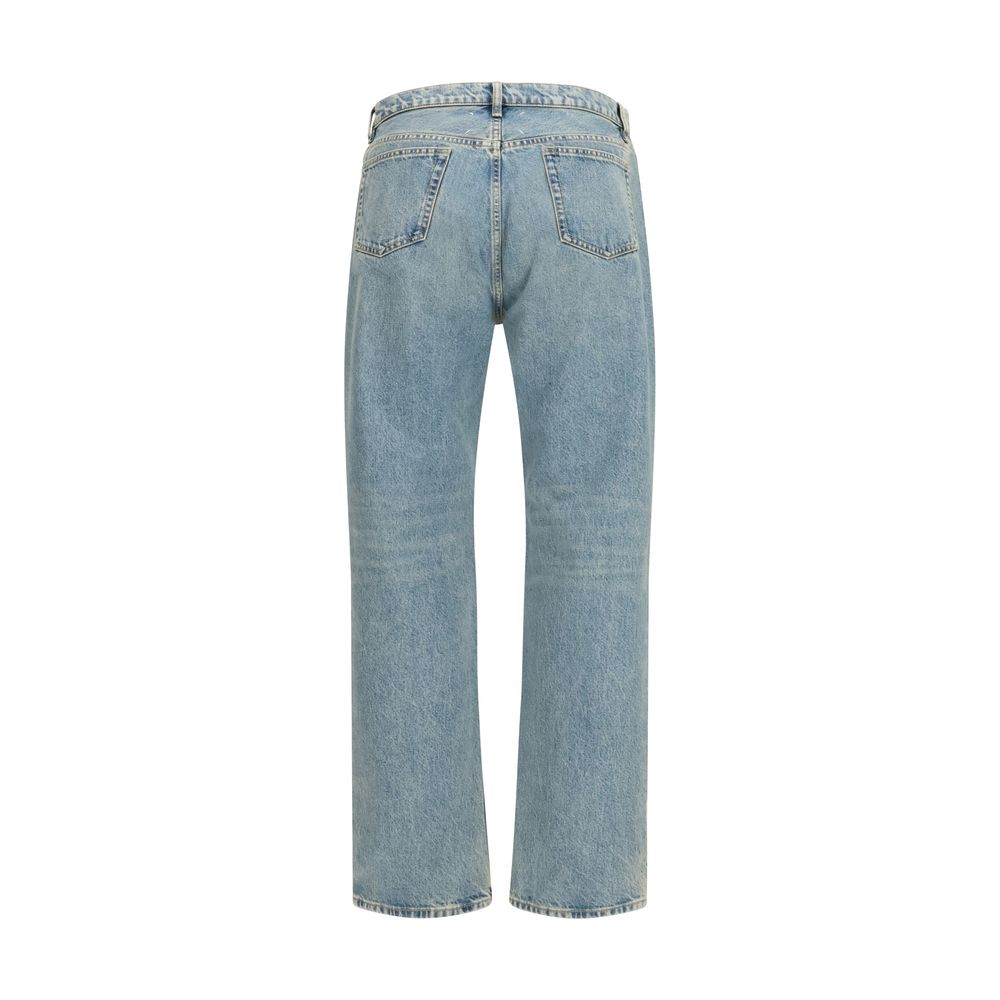 Maison Margiela Blue Cotton Straight-Leg Men's Jeans