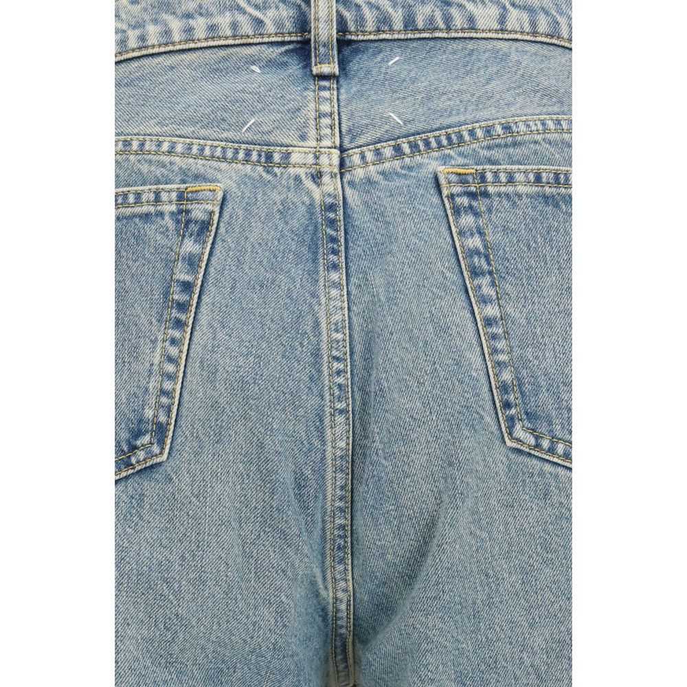 Maison Margiela Blue Cotton Straight-Leg Men's Jeans