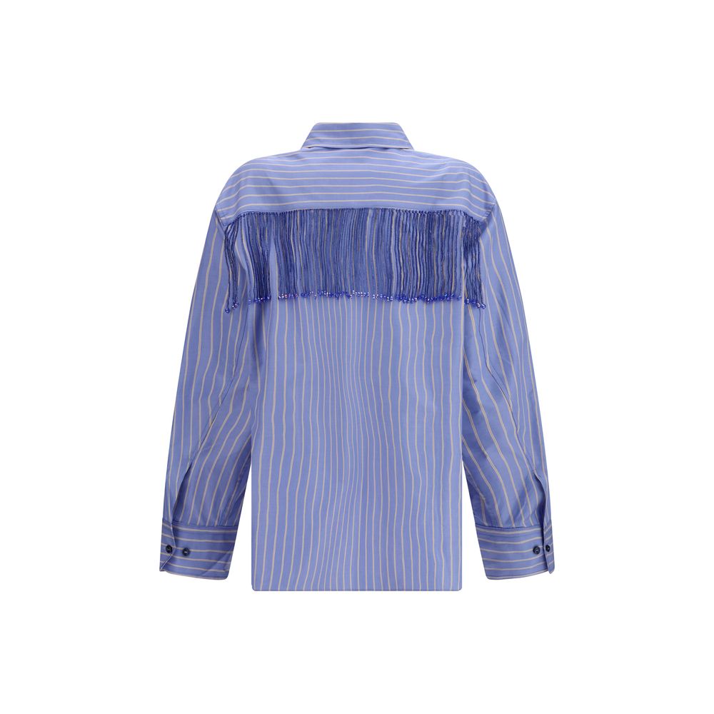 The Andamane Blue Cotton Dress Women's Shirt