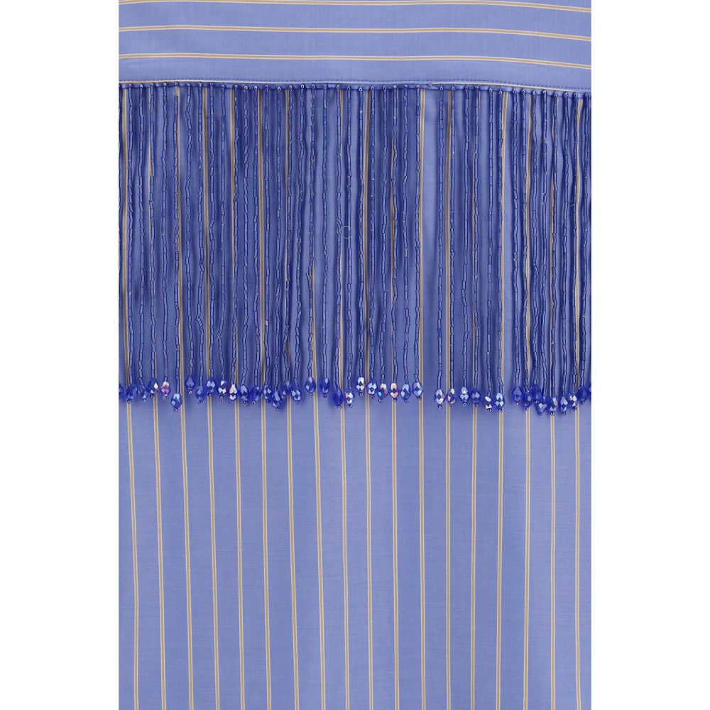 The Andamane Blue Cotton Dress Women's Shirt