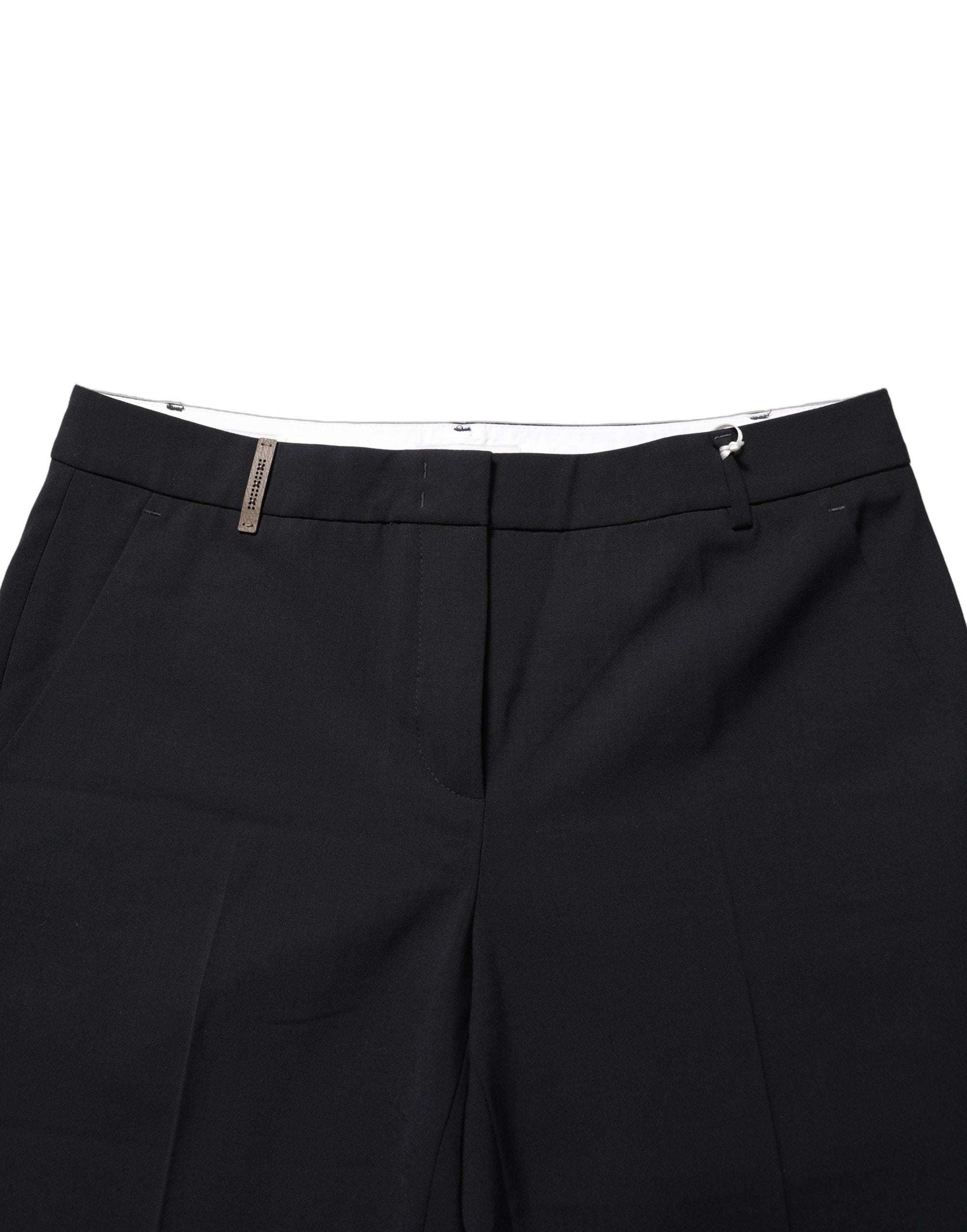 Peserico Black Skinny Mid Waist Chino Women Trouser Women's Pants