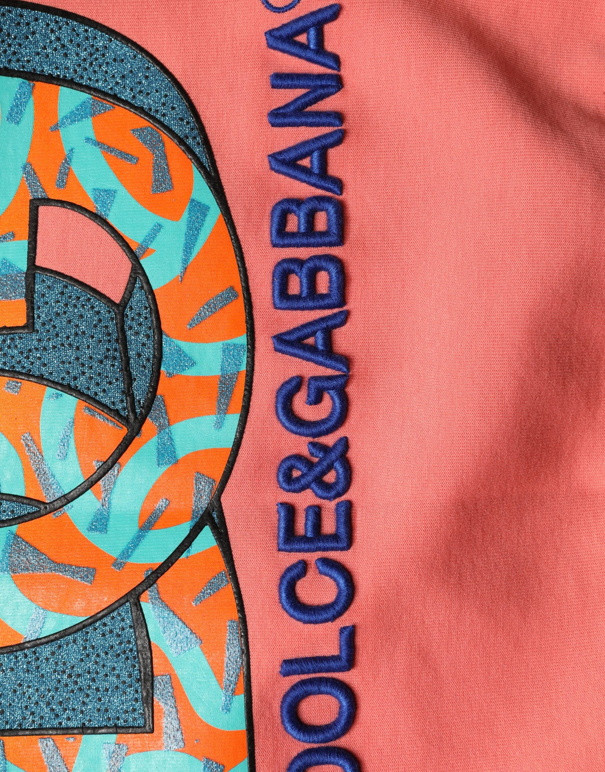 Dolce & Gabbana Pink Graphic Crew Neck Cropped Sweatshirt Women's Sweater (Pre-Owned)