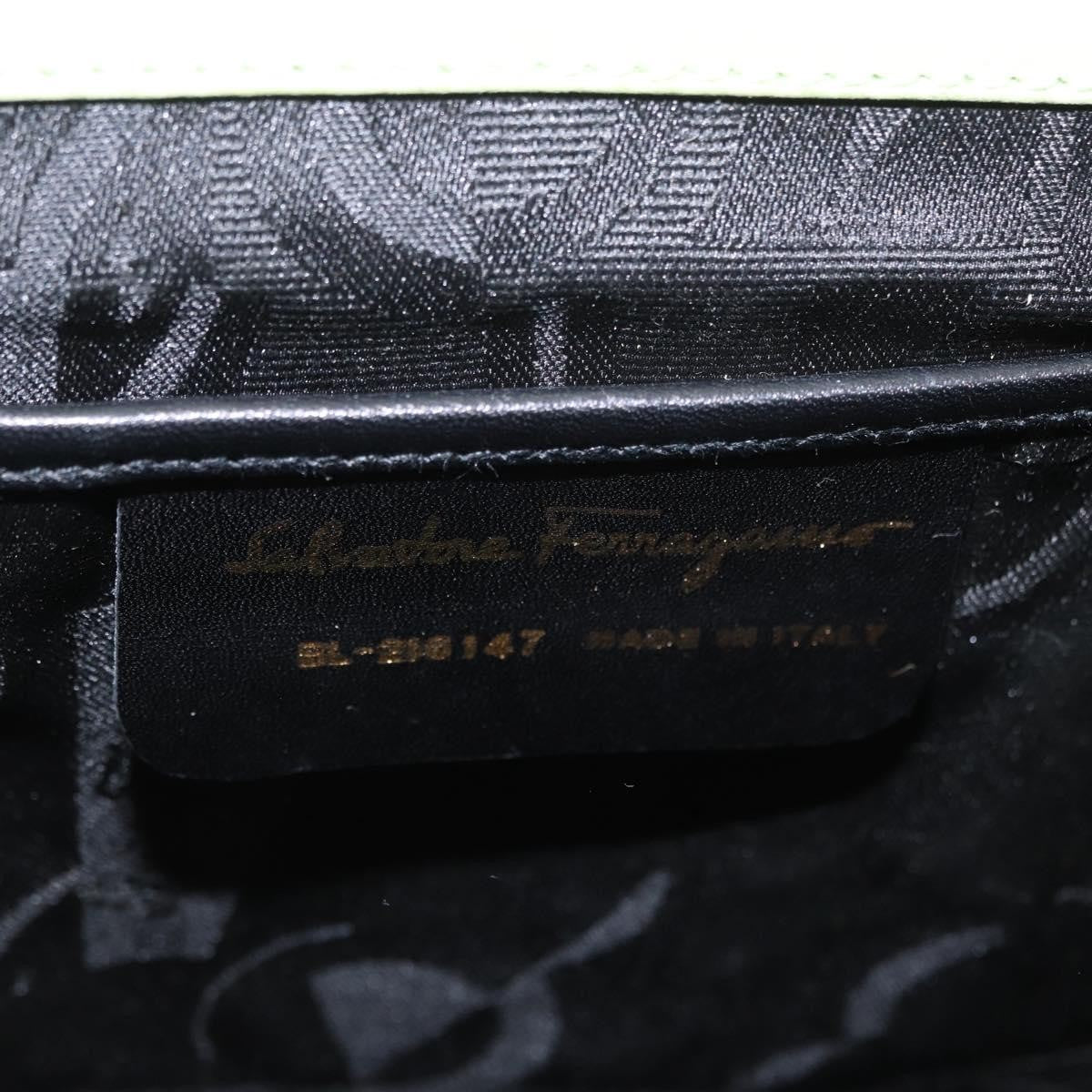 Salvatore Ferragamo Gancini Suede Green Suede Backpack Bag (Pre-Owned)