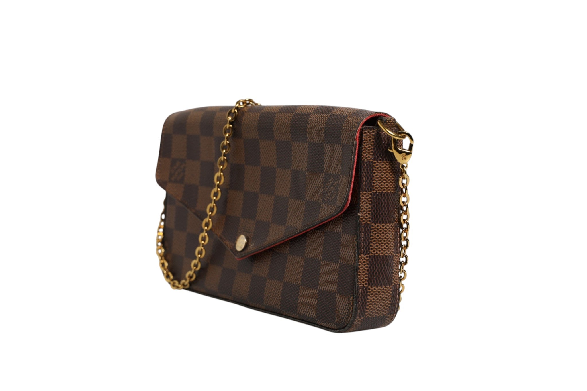 Louis Vuitton Damier Ebene Pochette Felice Chain Women's Wallet (Pre-Owned)
