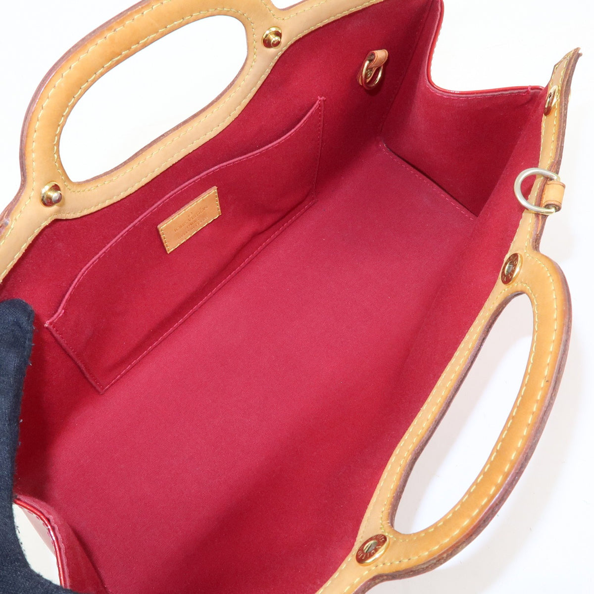 Louis Vuitton Roxbury Drive Monogram Vernis Red Patent_Leather Handbag (Pre-Owned)