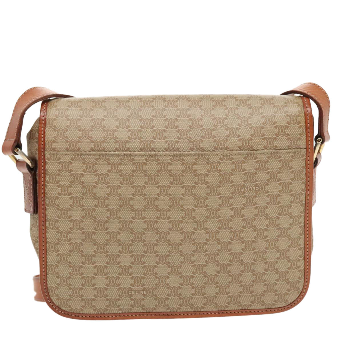 Céline Beige Canvas Shoulder Bag (Pre-Owned)