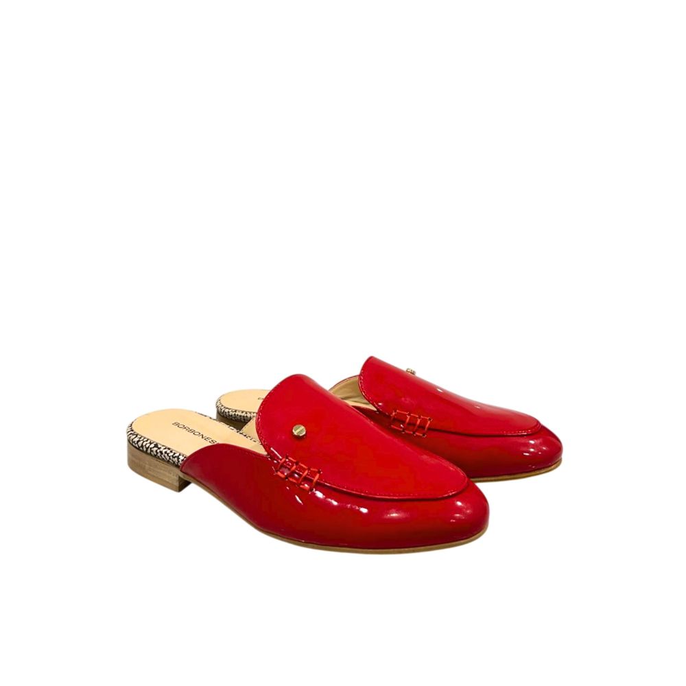 Borbonese Red Leather Women Women's Sandal