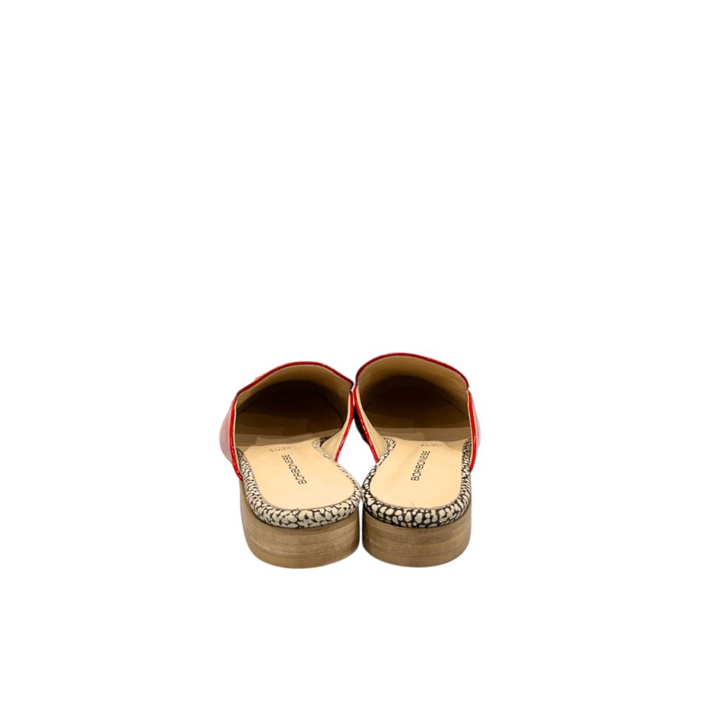 Borbonese Red Leather Women Women's Sandal