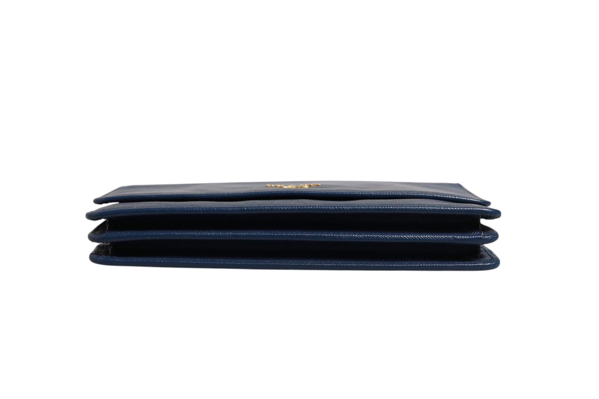 Prada Blue Saffiano Leather Wallet on Chain Clutch Women's Bag (Pre-Owned)