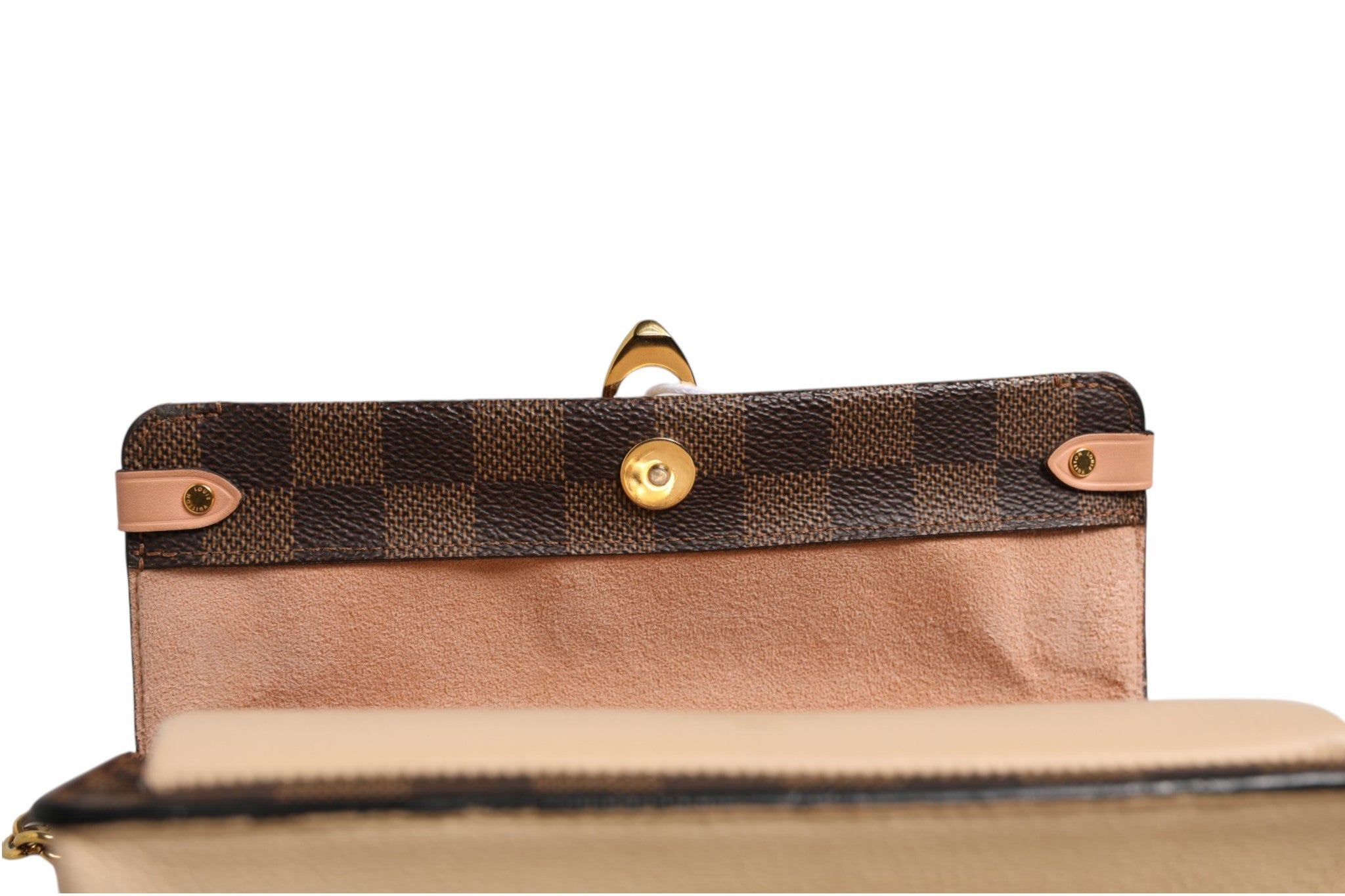 Louis Vuitton Damier Ebene Vavin Chain Women's Wallet (Pre-Owned)