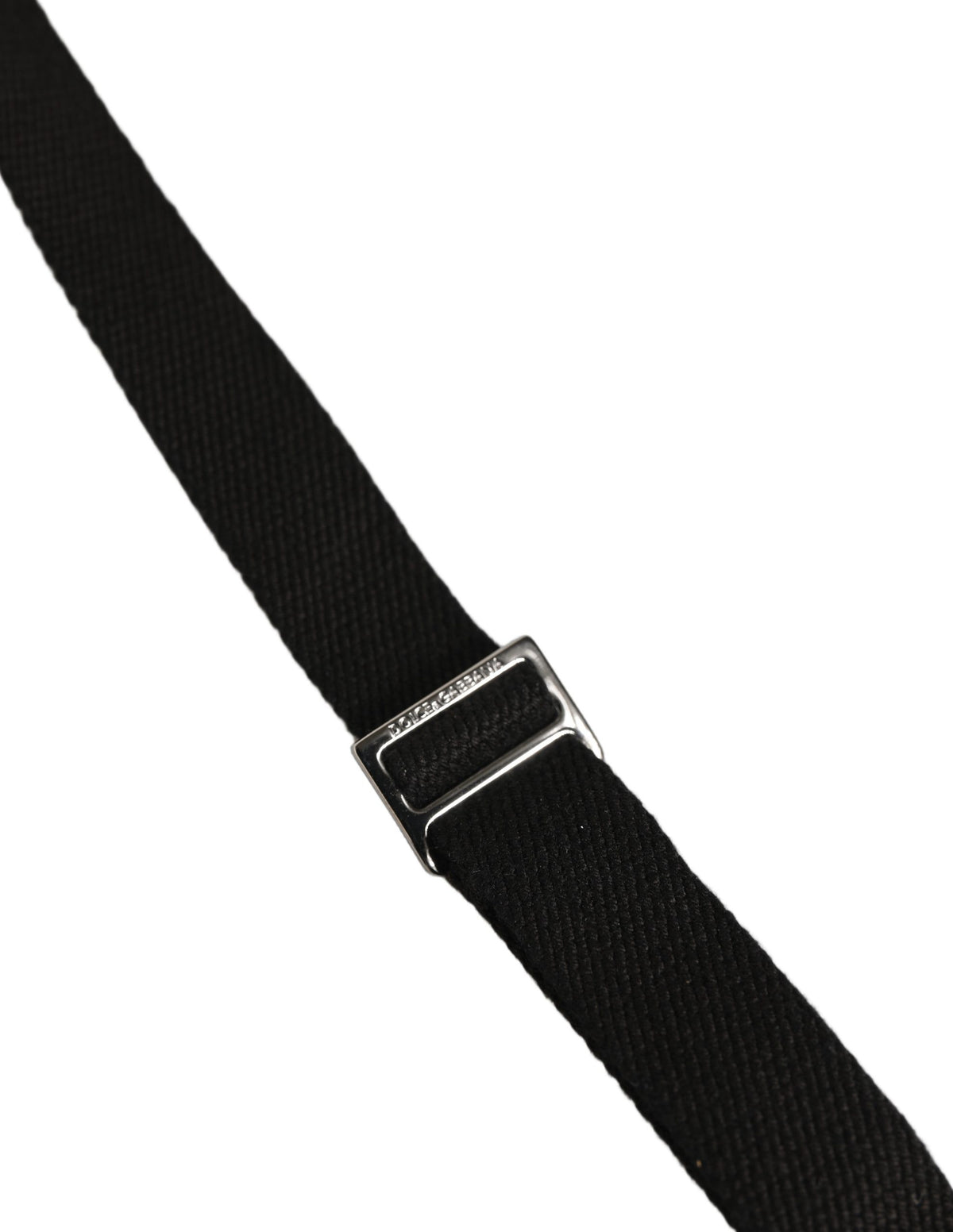 Dolce & Gabbana Black Cotton Leather Elastic Y-back Metal Clips Men's Suspender