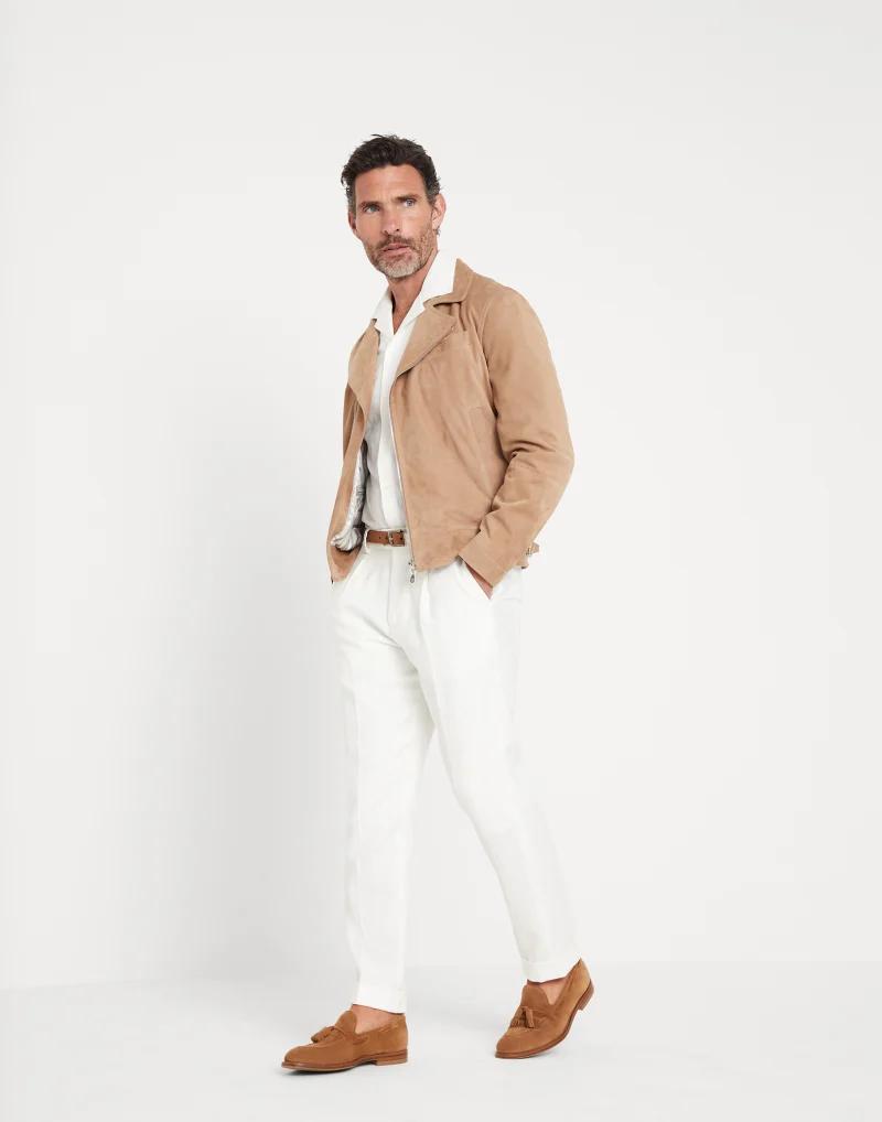 Brunello Cucinelli White Cotton Shortsleeve Men's Shirt