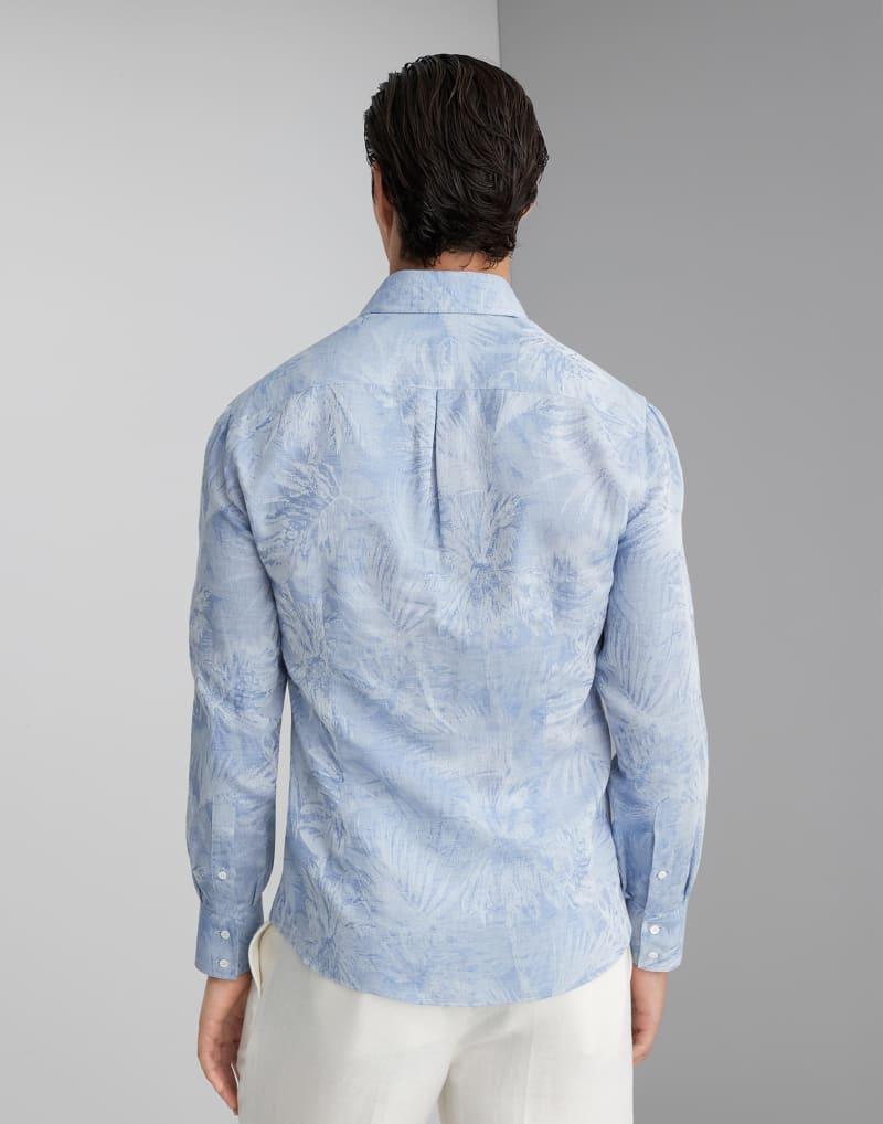 Brunello Cucinelli Blue Cotton Men's Shirt