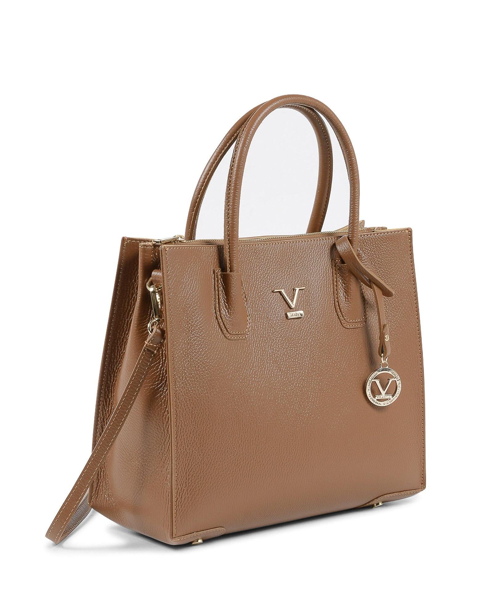 19V69 Italia Brown Leather Tote Women's Bag