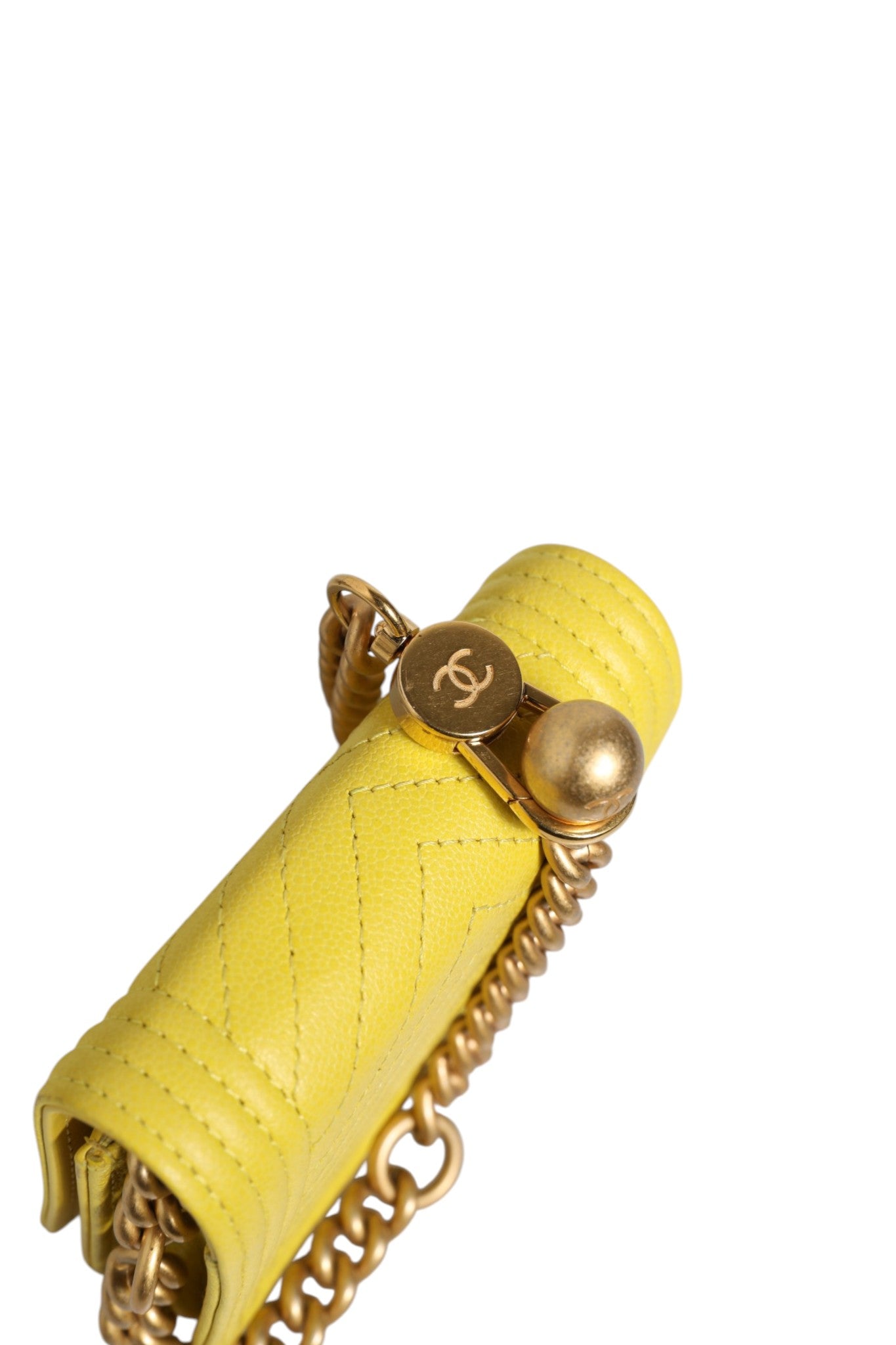 Chanel Crossbody Yellow Leather Women's Bag (Pre-Owned)