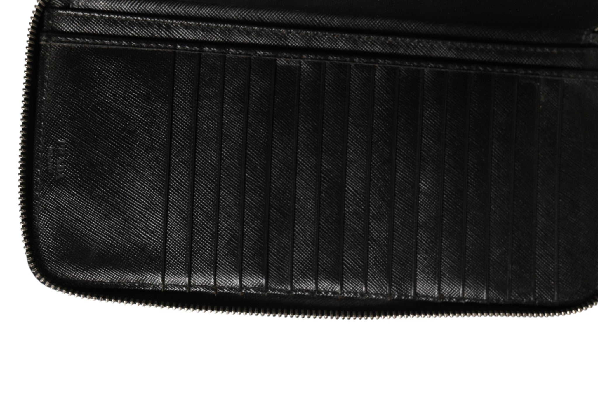 Prada Baltico Saffiano Leather Zip Travel Women's Wallet (Pre-Owned)