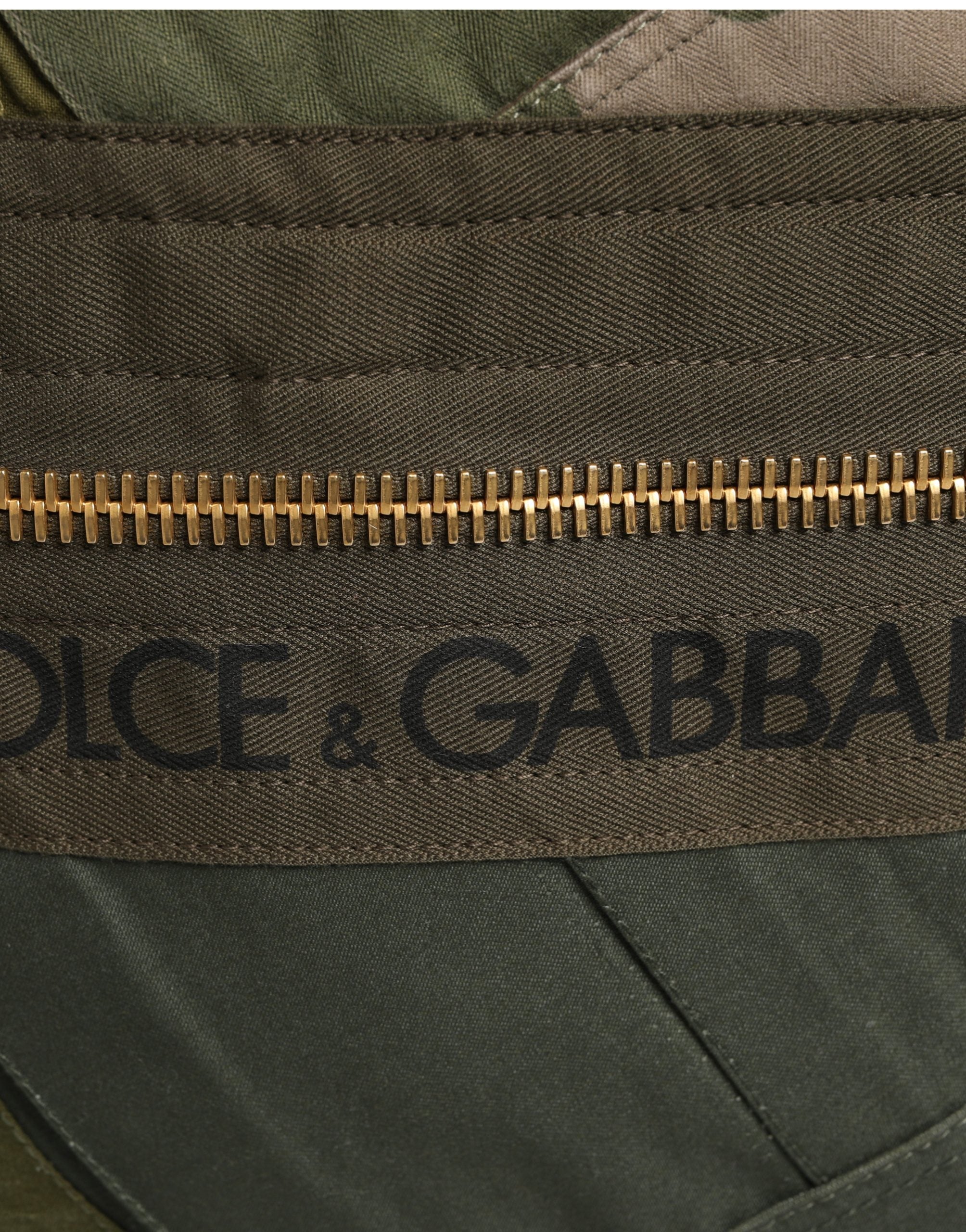 Dolce & Gabbana Military Green Patchwork Rucksack Backpack Borse Men Men's Bag