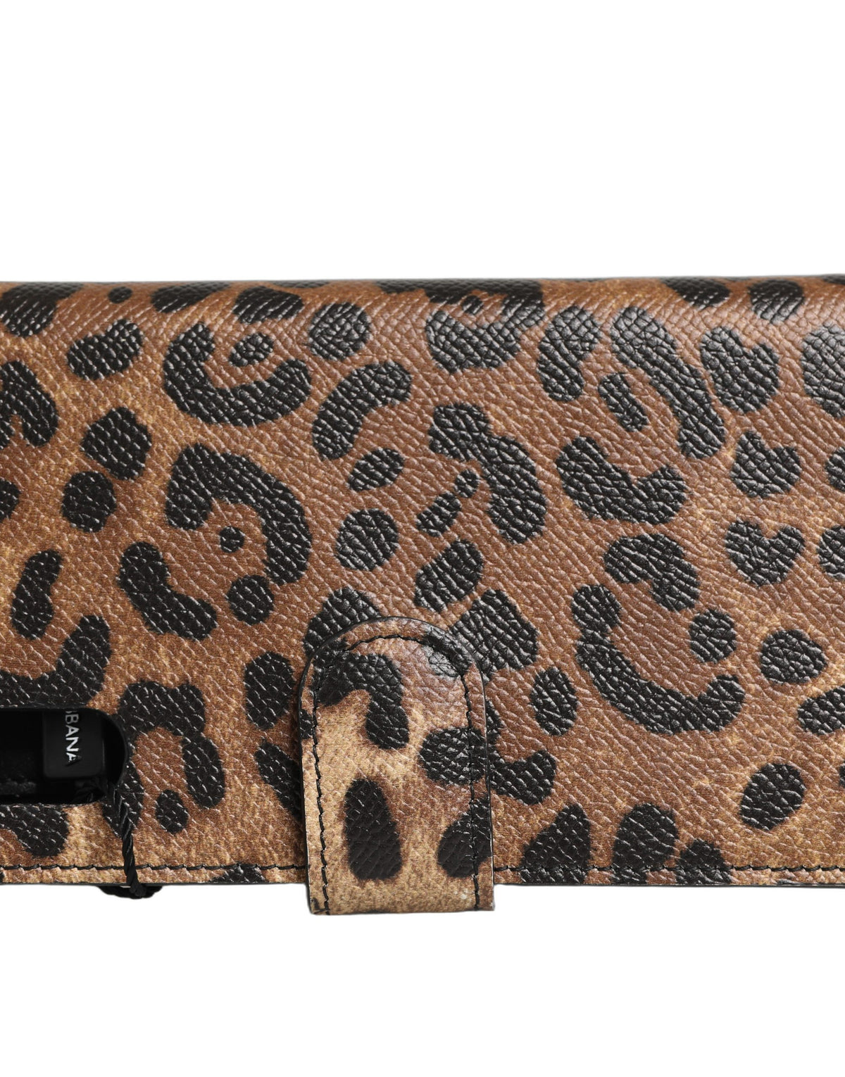 Dolce & Gabbana Flip Cover Brown Leopard Crystal iPhone X - XS Women's Case