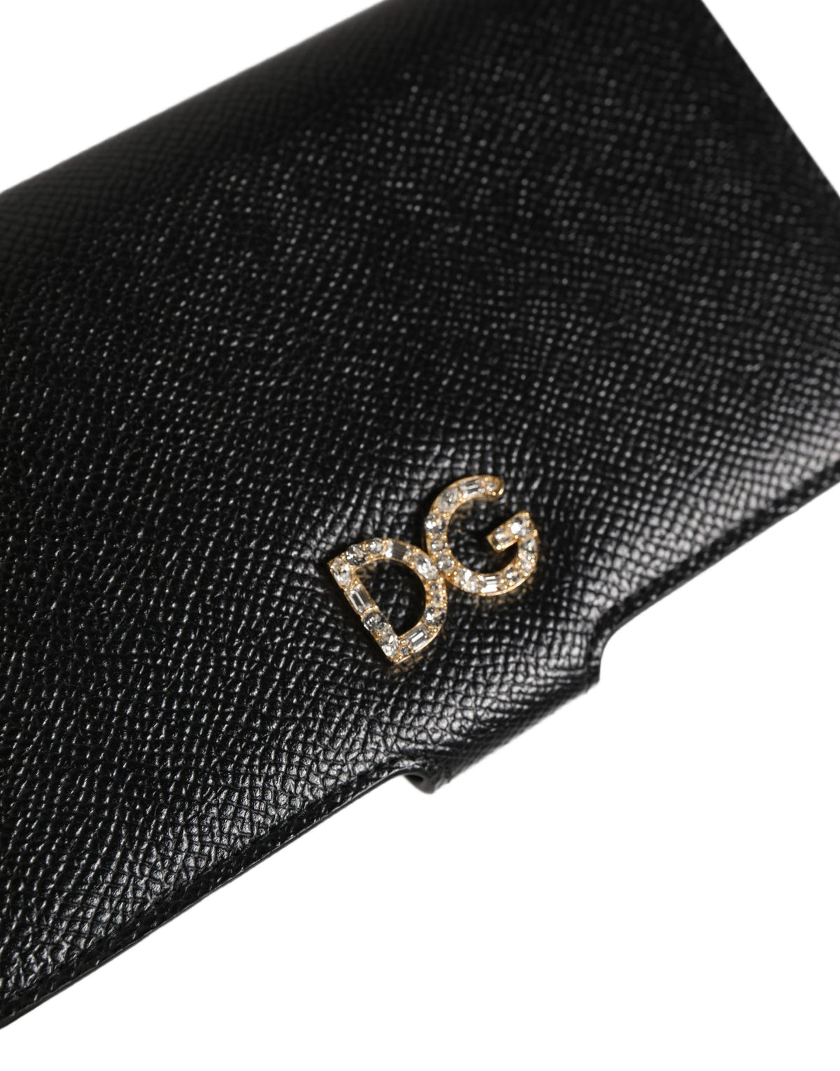 Dolce & Gabbana Case Flip Cover Black Calf Leather iWomen's X - XS Women's Phone