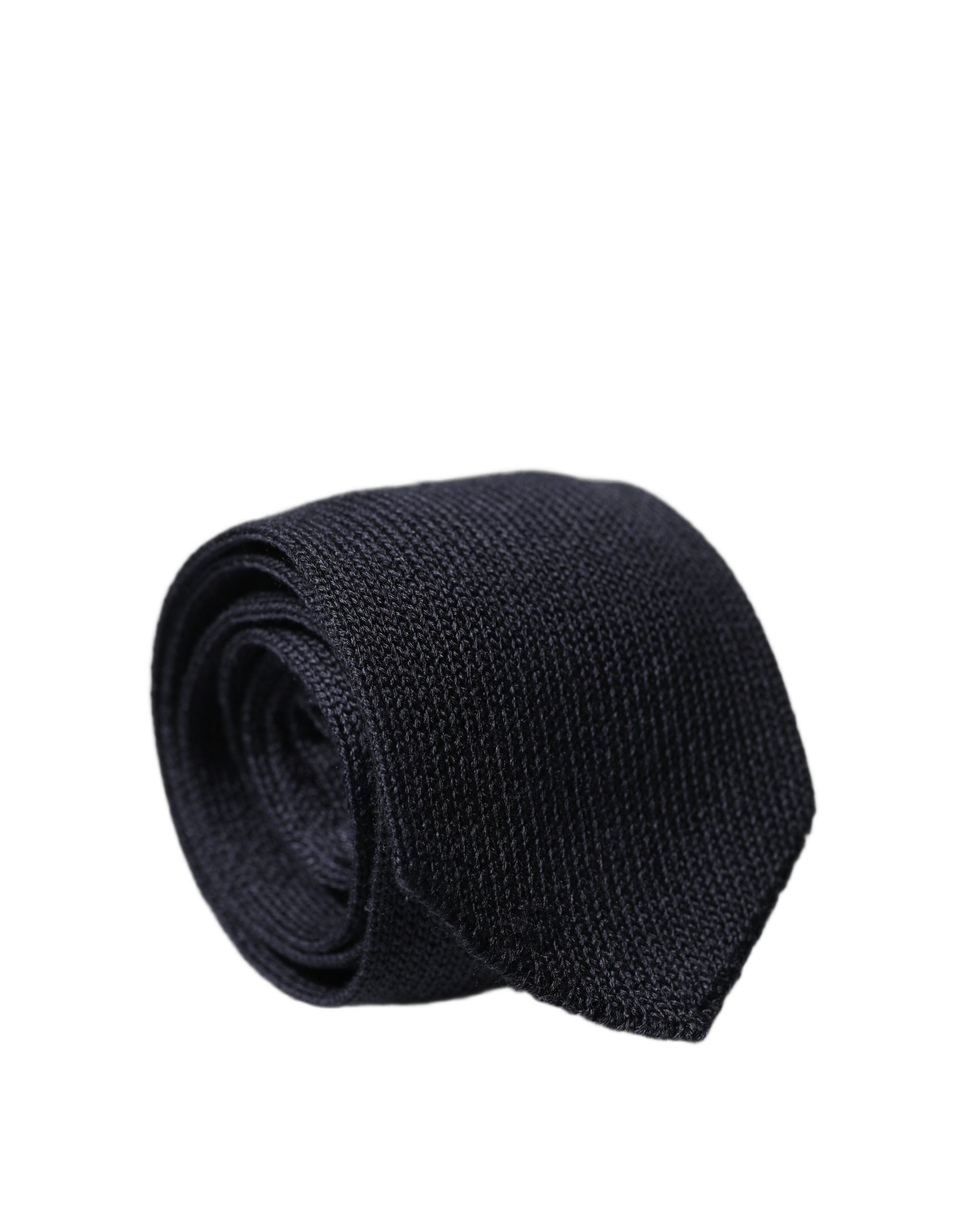 Dolce & Gabbana Dark Blue Solid 100% Silk Adjustable Men NeckMen's Men's Tie