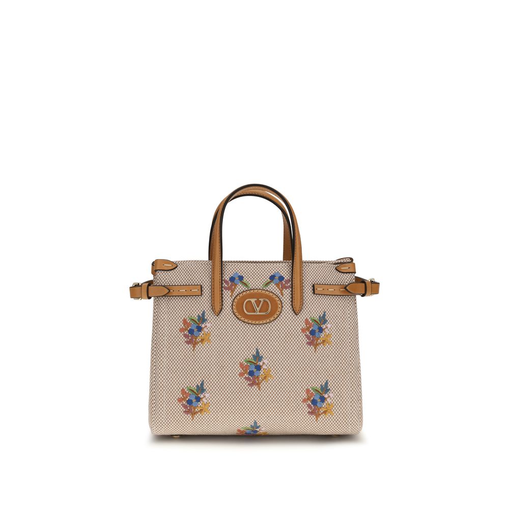 Valentino Garavani Beige Cotton Women's Handbag