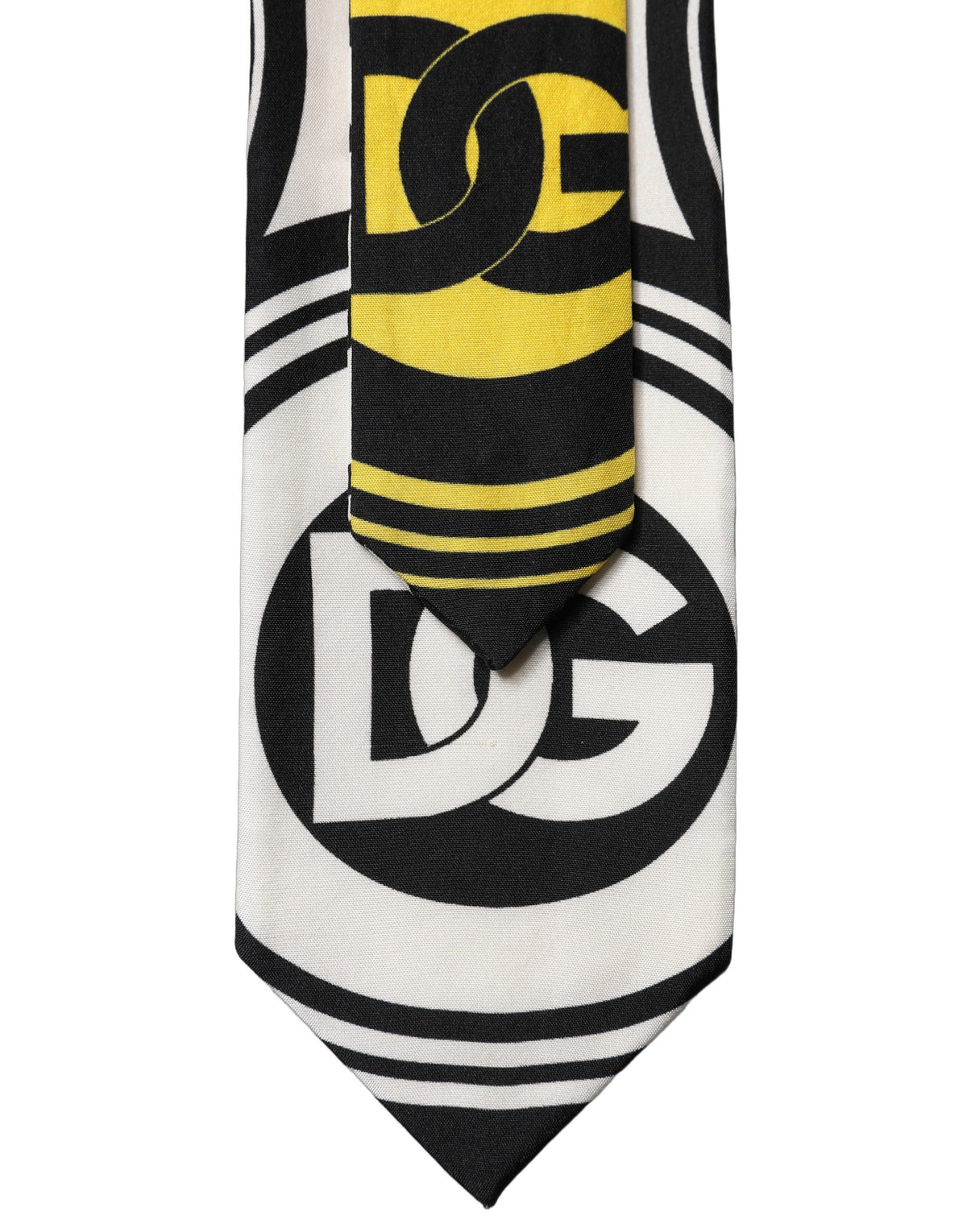 Dolce & Gabbana Multicolor Monogram Print Silk Adjustable Men NeckMen's Men's Tie