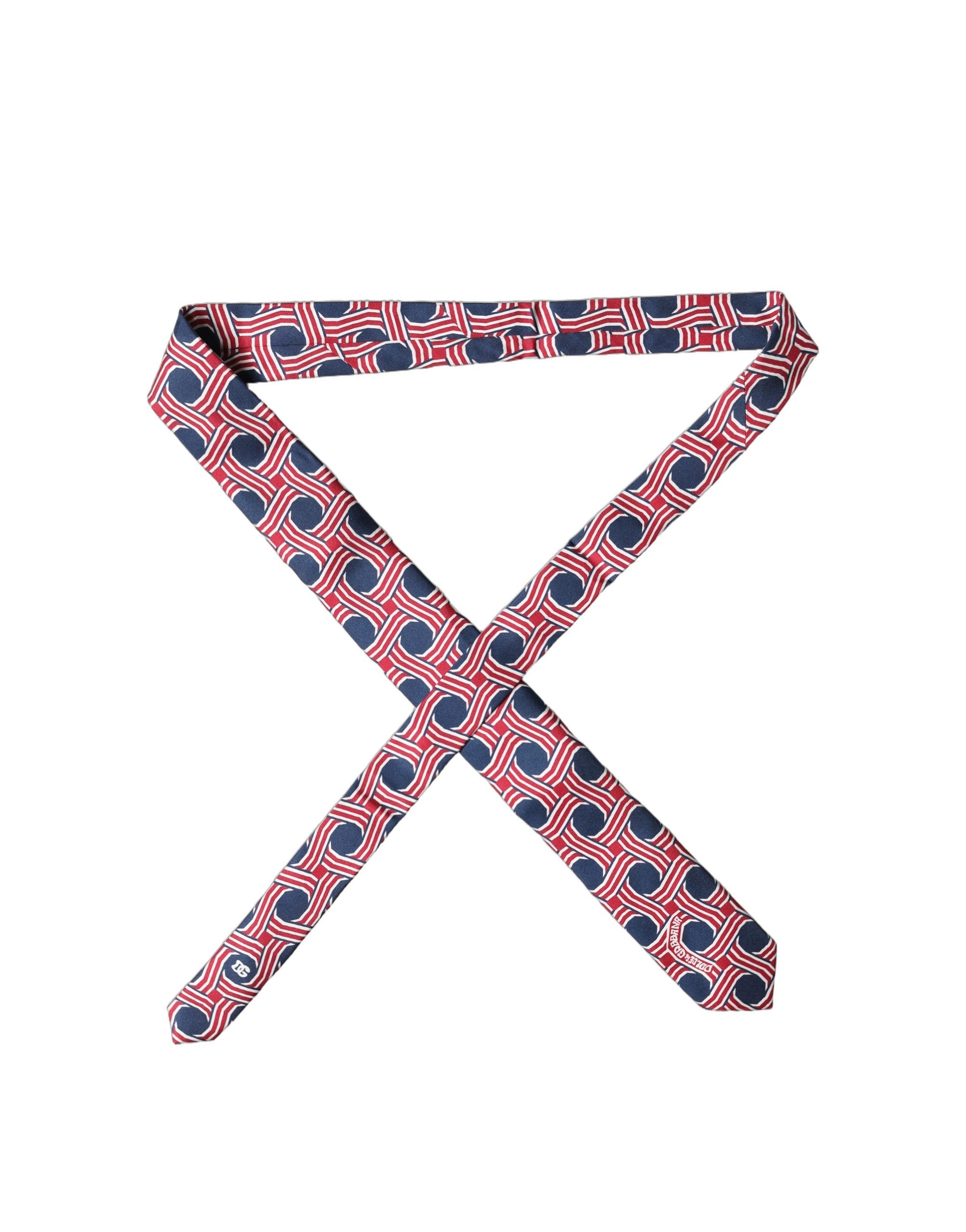 Dolce & Gabbana Multicolor Patterned Silk Adjustable Men Men'sd NeckMen's Men's Tie