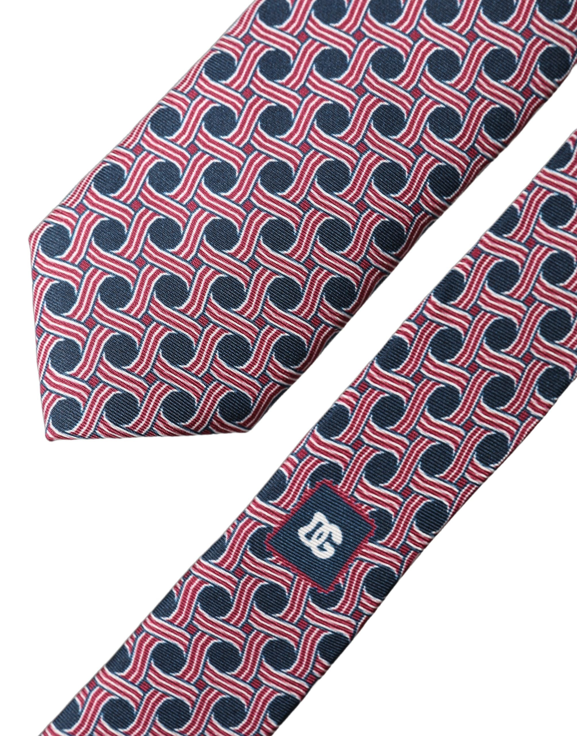 Dolce & Gabbana Multicolor Patterned Silk Adjustable Men Men'sd NeckMen's Men's Tie