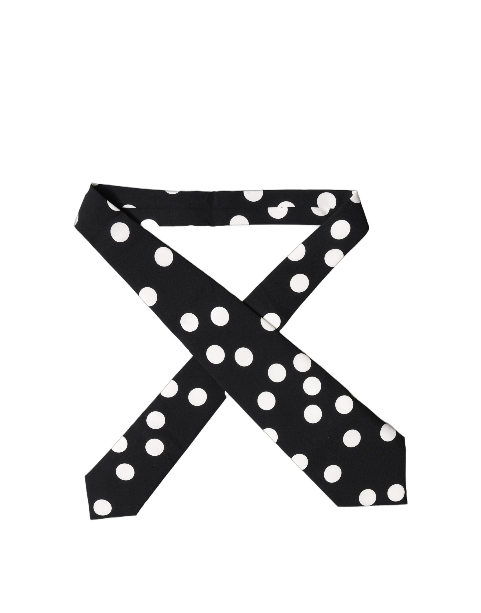 Dolce & Gabbana Black White Polka Dot Silk Adjustable Women NeckWomen's Women's Tie