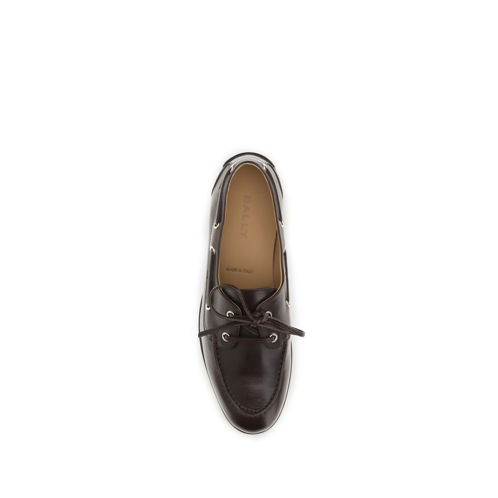 Bally Brown Calf Leather Bos Taurus Slip-On Women's Loafers
