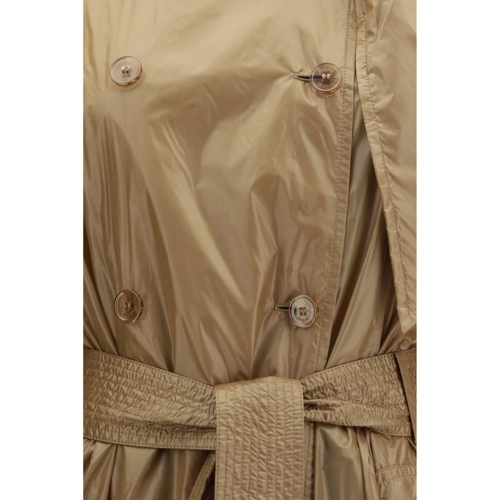 Saint Laurent Beige Polyamide Trench Women's Coat