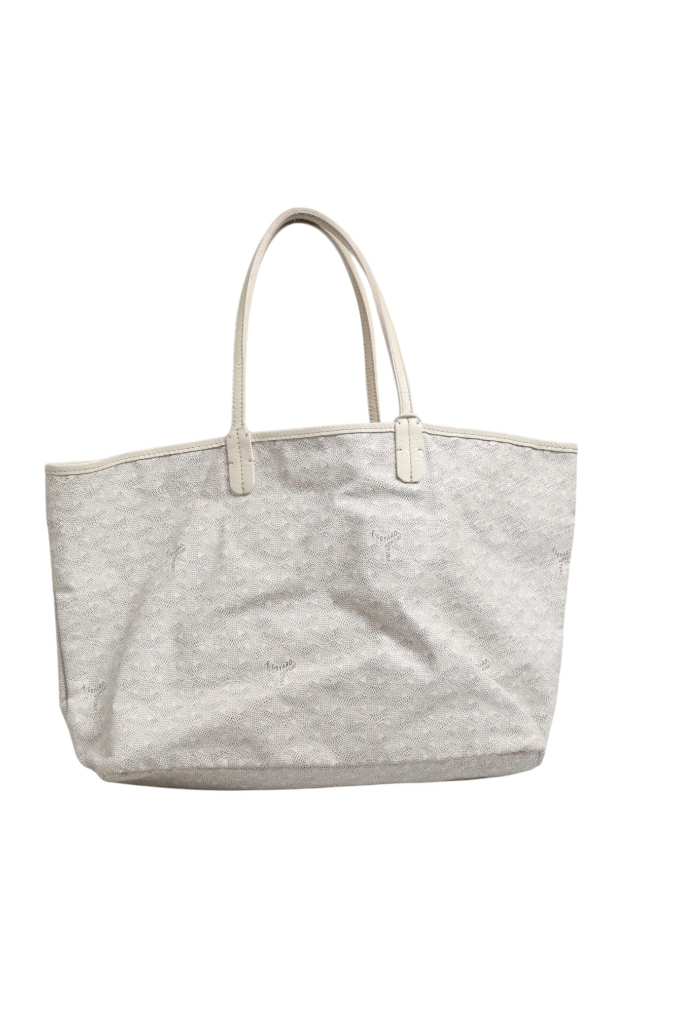Goyard Saint Louis PM Tote Bag in Goyardine Canvas Women's White (Pre-Owned)