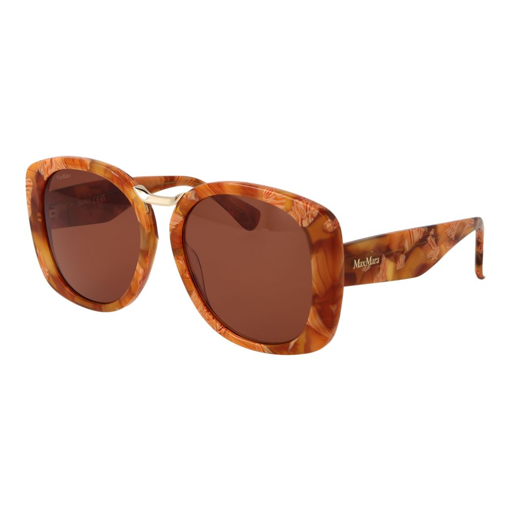 Max Mara Brown Acetate Women's Sunglasses