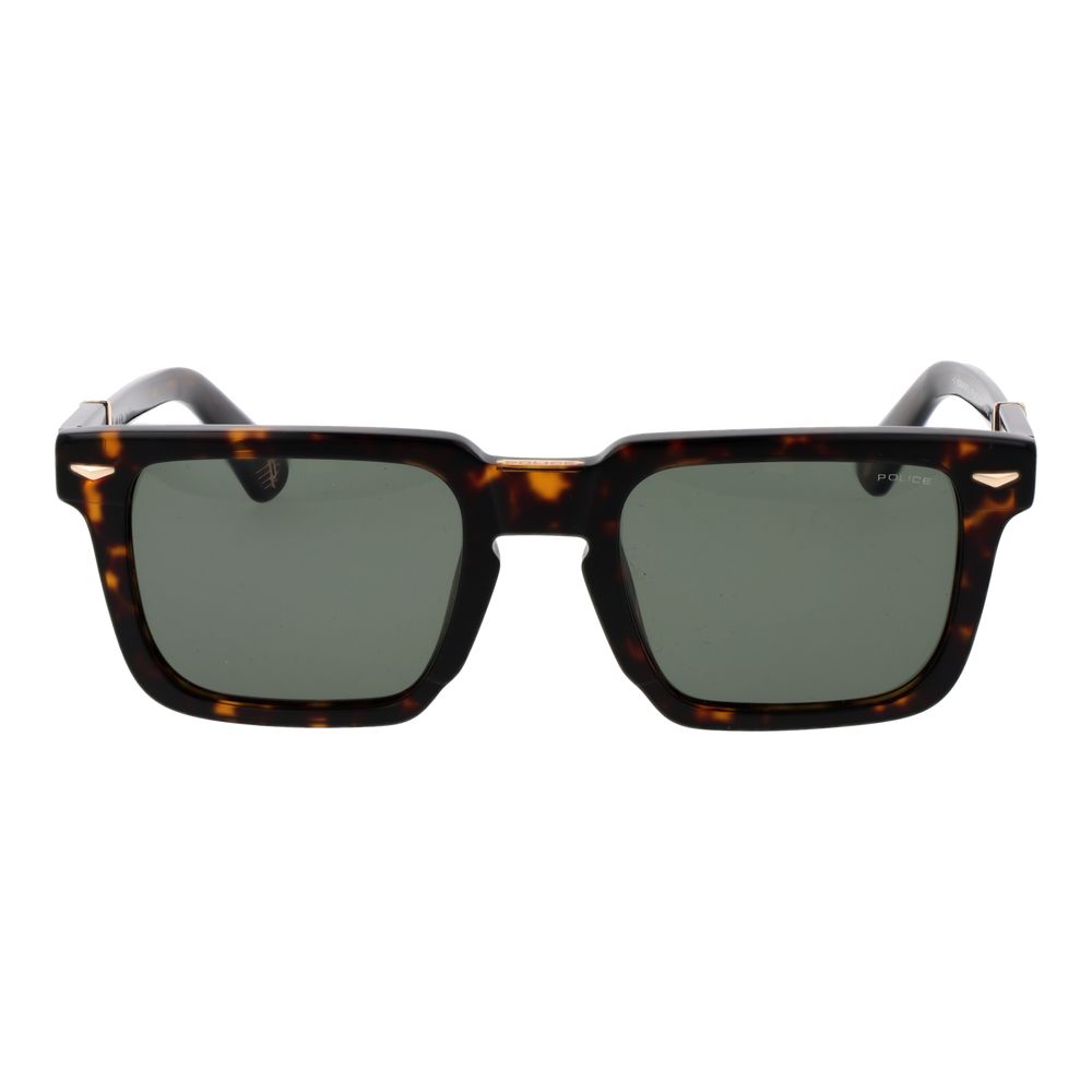 Police Brown Cellulose Acetate Men's Sunglasses