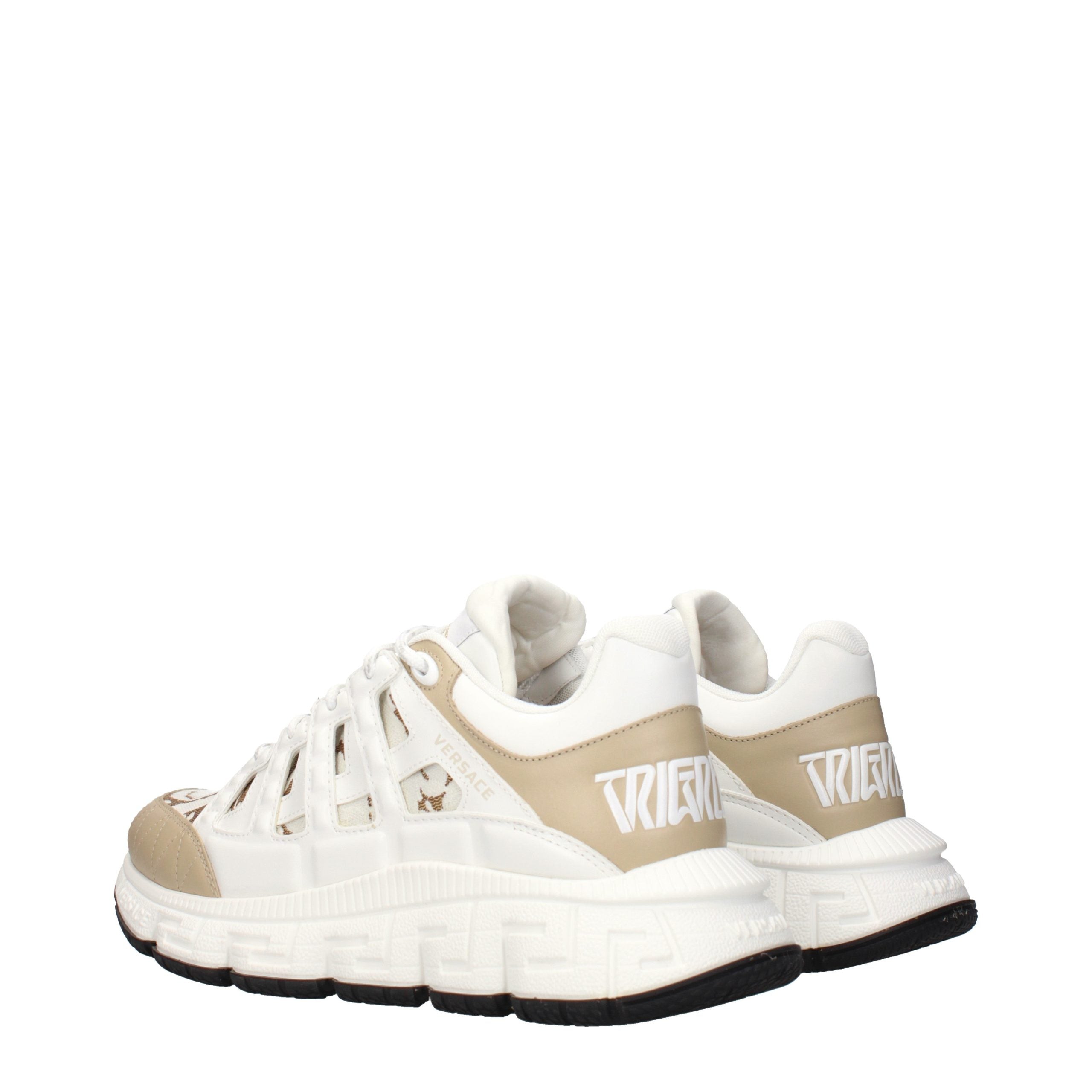 Versace White Fabric Athletic Men's Sneakers