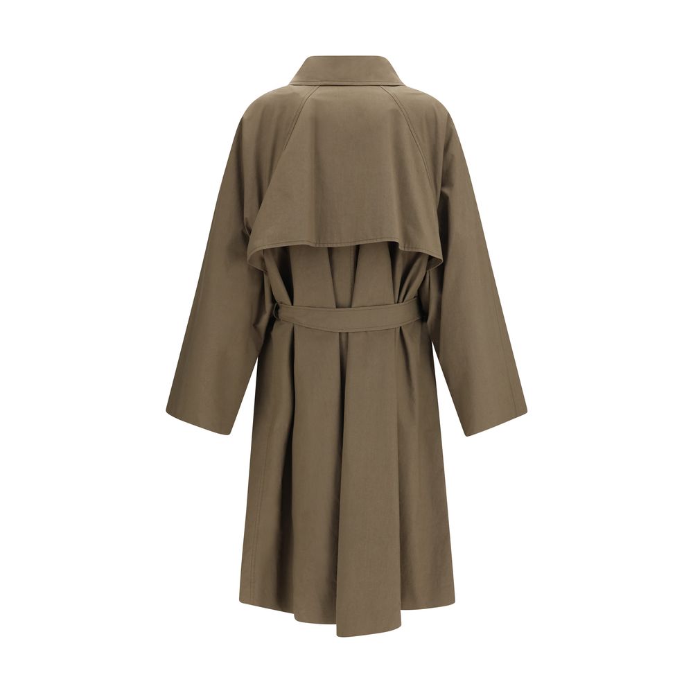 Calvin Klein Bicolor Cotton Trench Women's Coat