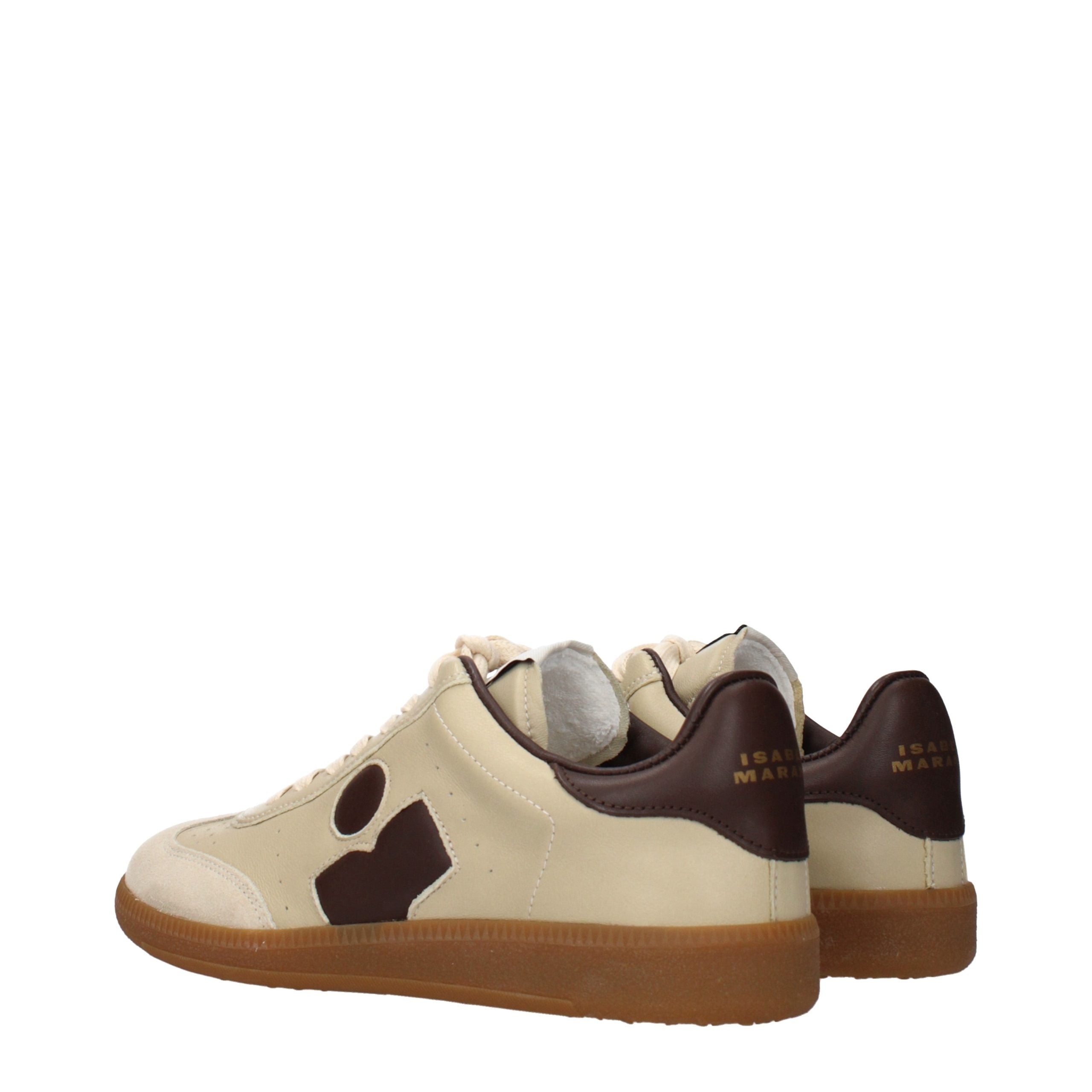 Isabel Marant Beige Leather Low Top Women's Sneakers