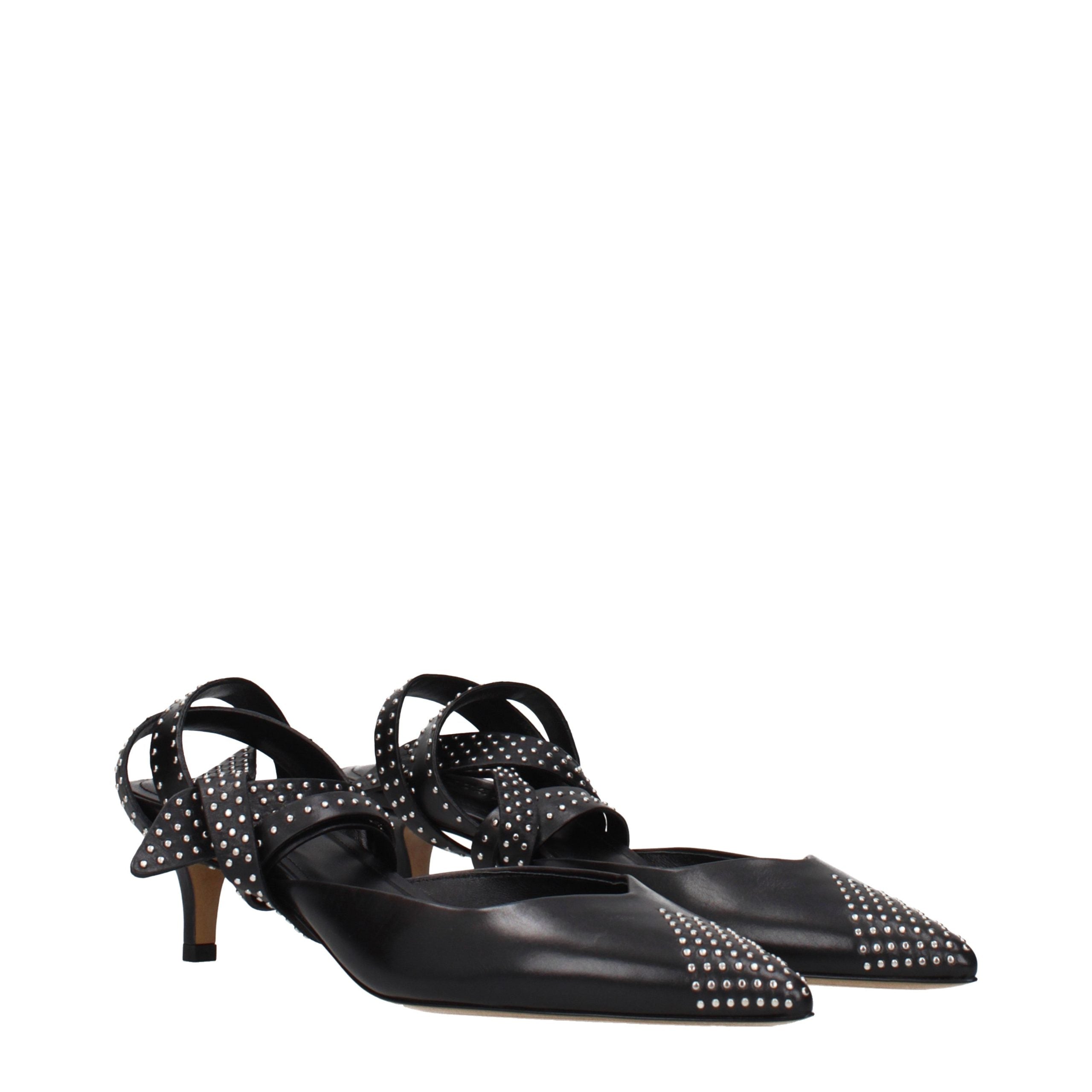 Isabel Marant Black Leather High Heel Women's Pumps