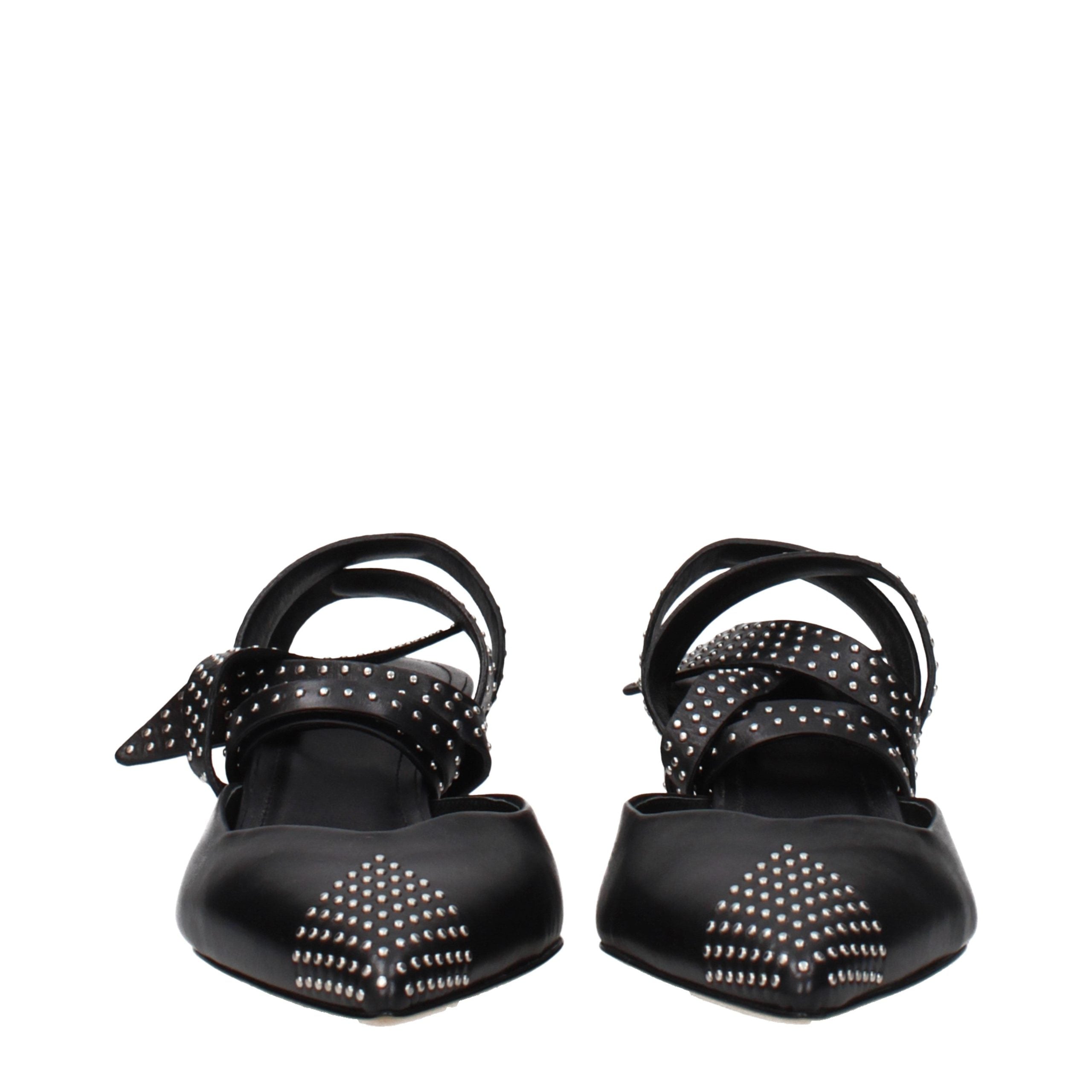 Isabel Marant Black Leather High Heel Women's Pumps