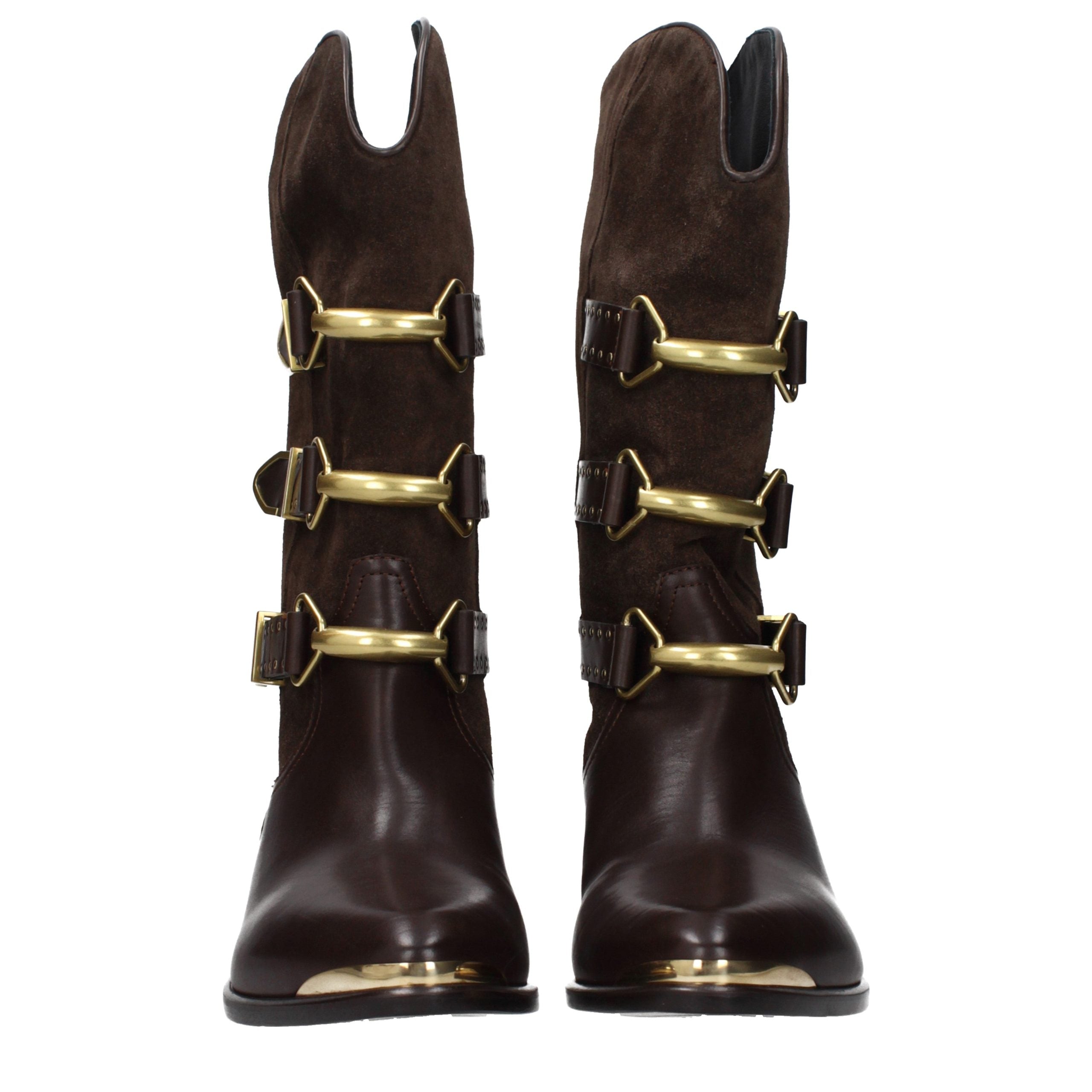 Isabel Marant Brown Leather Ankle Women's Boots
