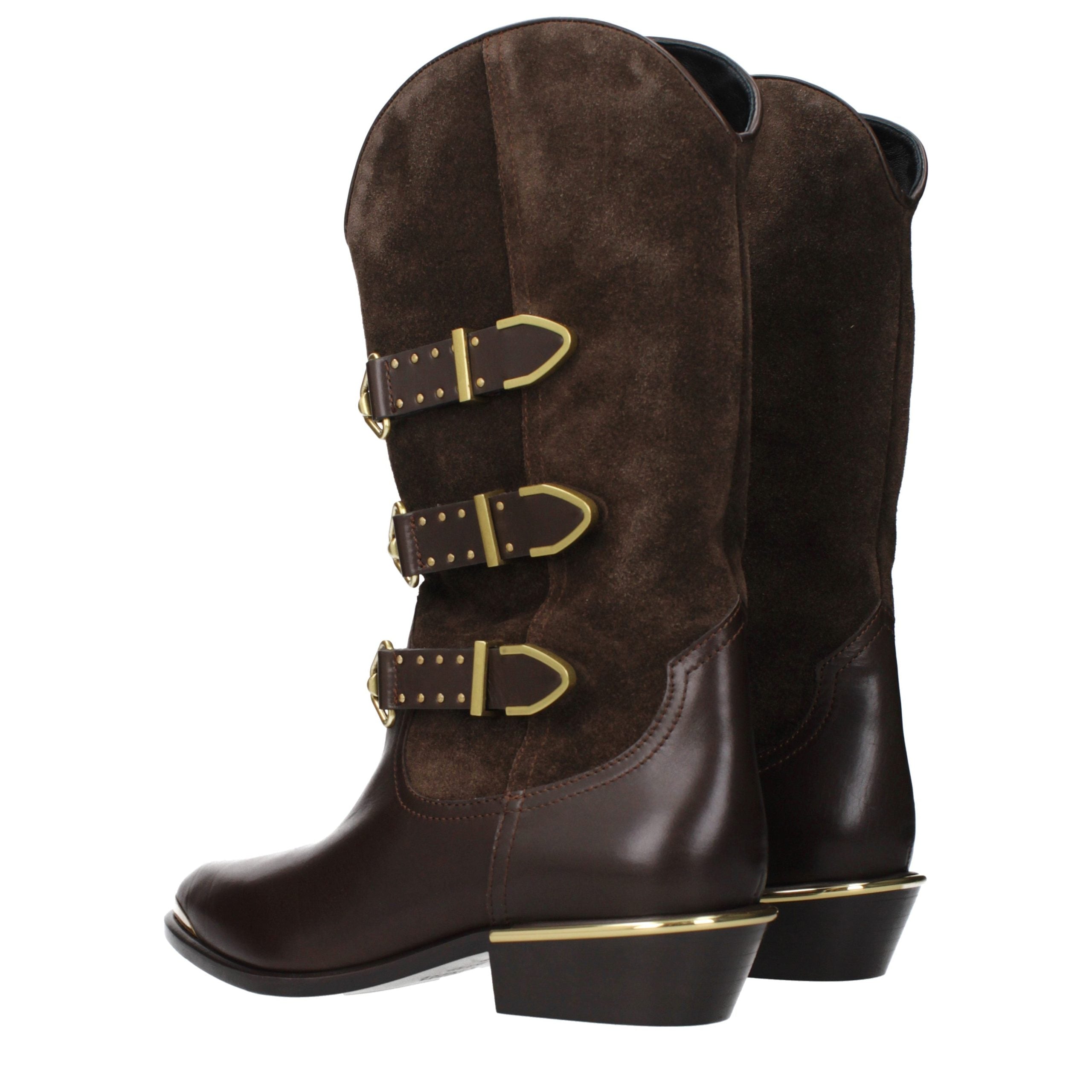 Isabel Marant Brown Leather Ankle Women's Boots