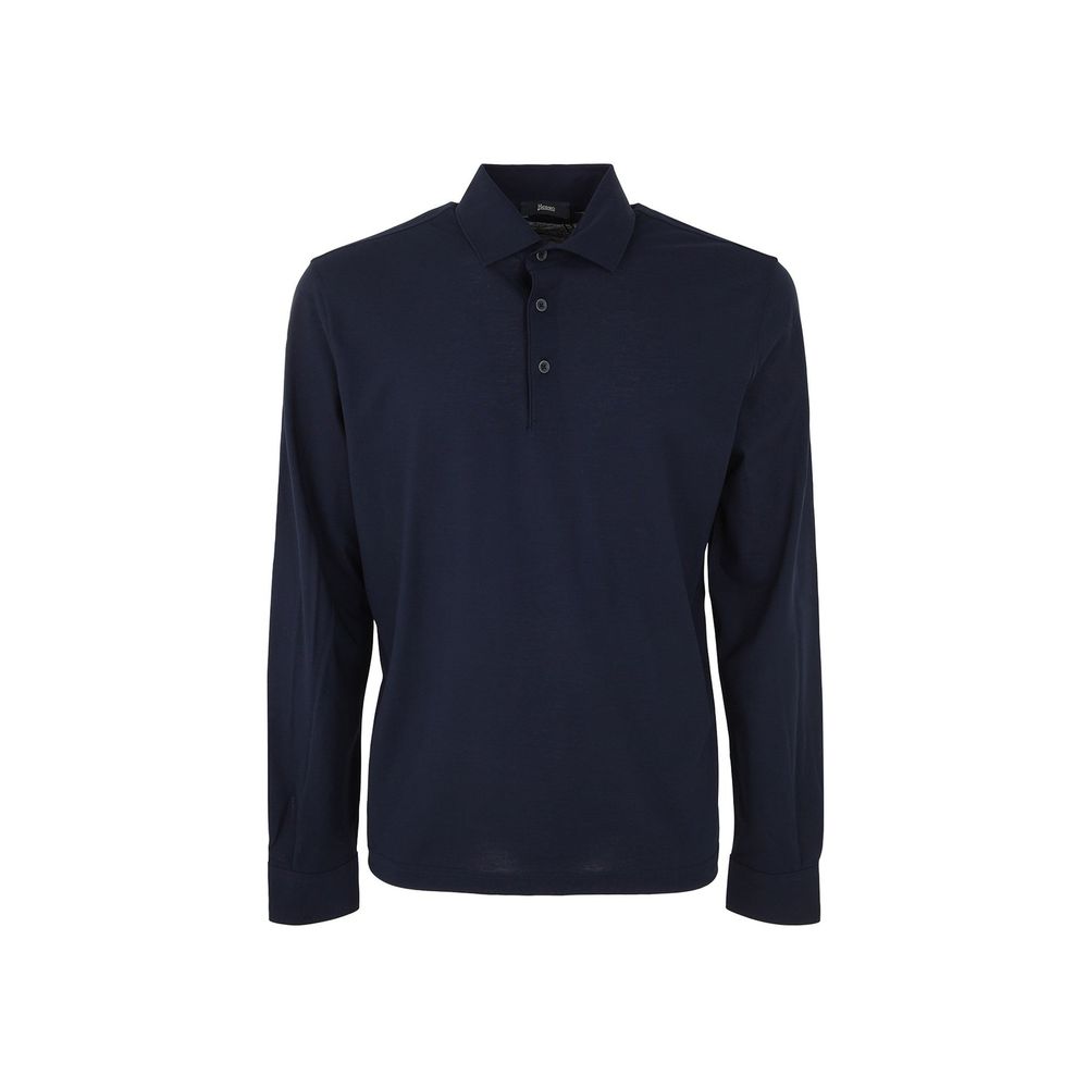 Herno Blue Cotton Polo Men's Shirt
