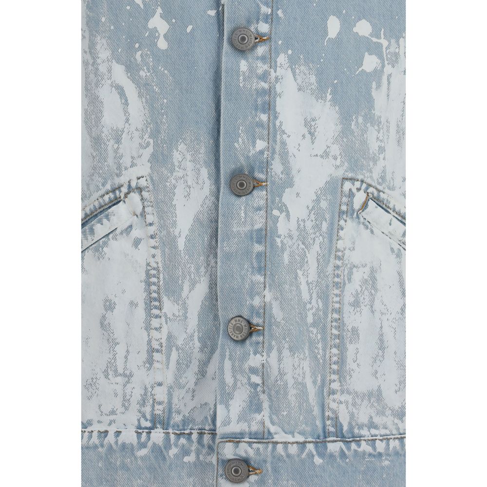 MM6 Blue Cotton Denim Men's Jacket