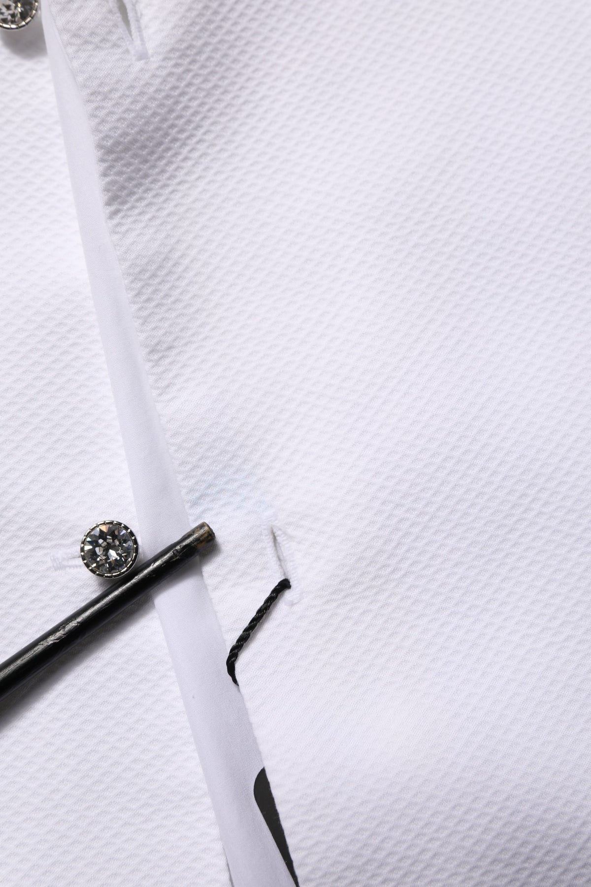 Dolce & Gabbana White Bib Cotton Poplin Dress Formal Men's Shirt (Pre-Owned)
