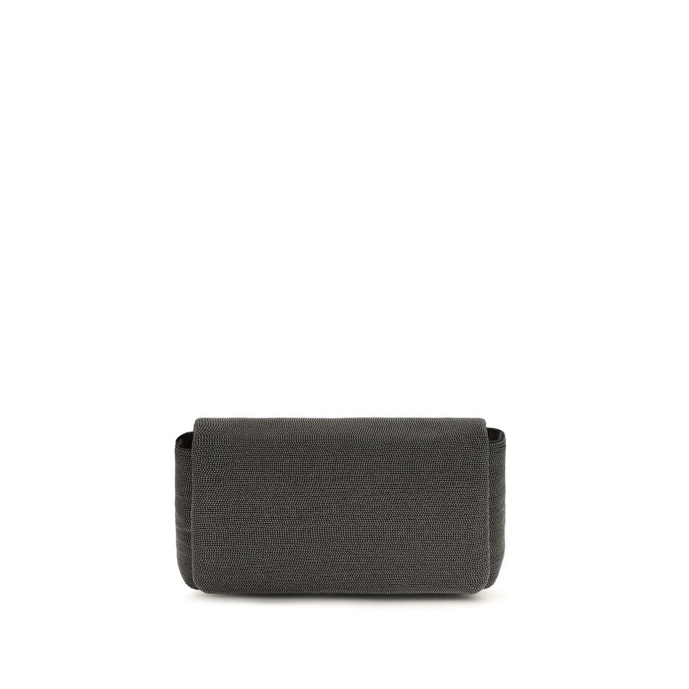 Brunello Cucinelli Black Leather Shoulder Women's Bag