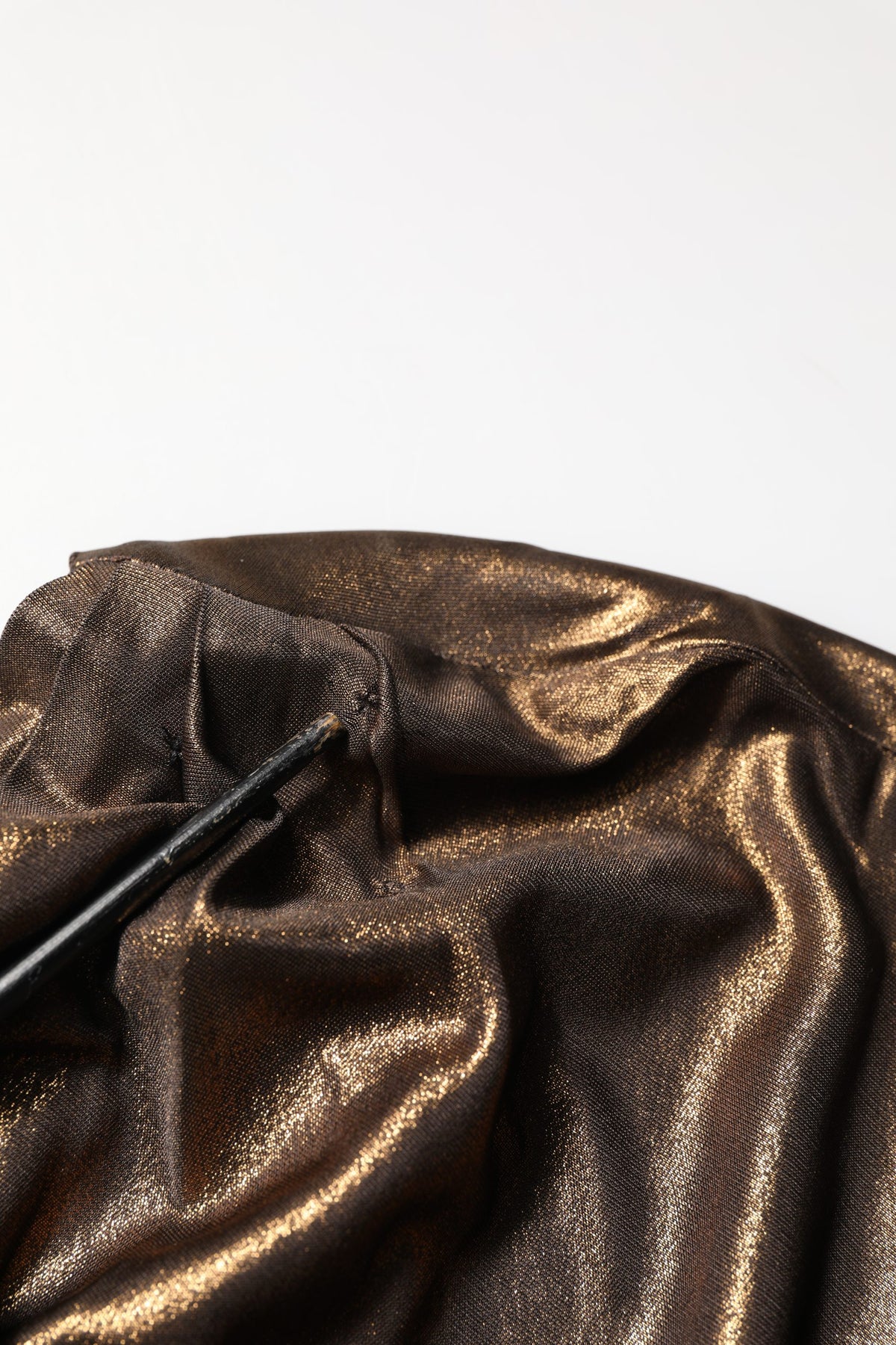 Dolce & Gabbana Bronze Asymmetrical Draping OneShoulder Women's Dress (Pre-Owned)