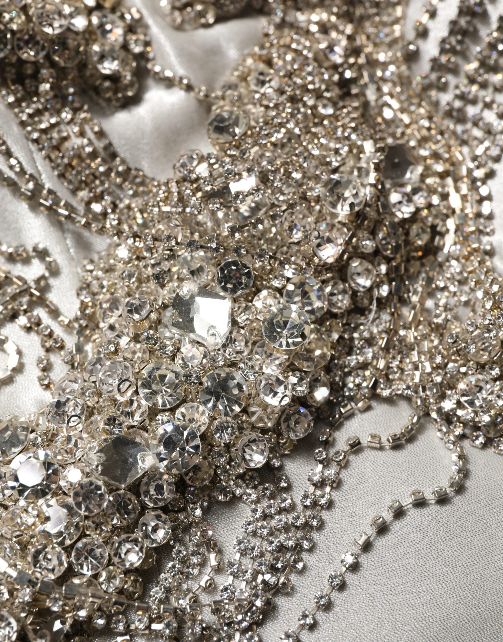 Dolce & Gabbana Silver Crystal Embellished EveningGown Women's Dress