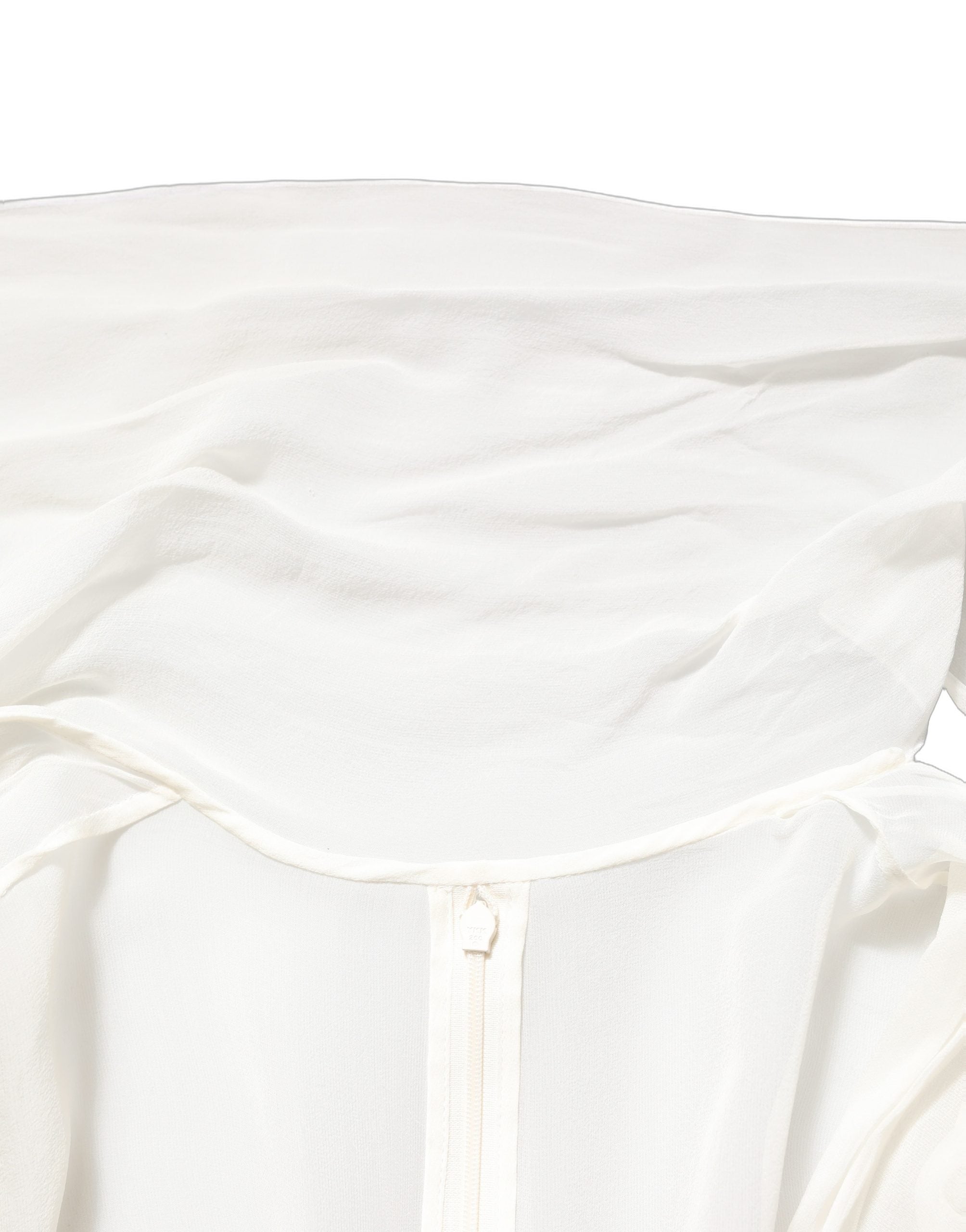 Dolce & Gabbana White Silk Sheer Draped Long Gown Women's Dress