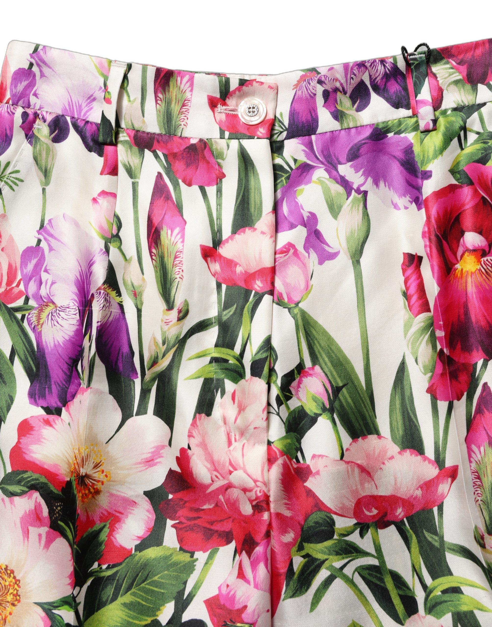 Dolce & Gabbana Multicolor Floral Print Tapered Trouser Women's Pants
