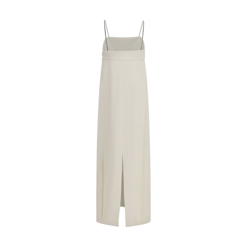 Brunello Cucinelli White Acetate Casual Women's Dress